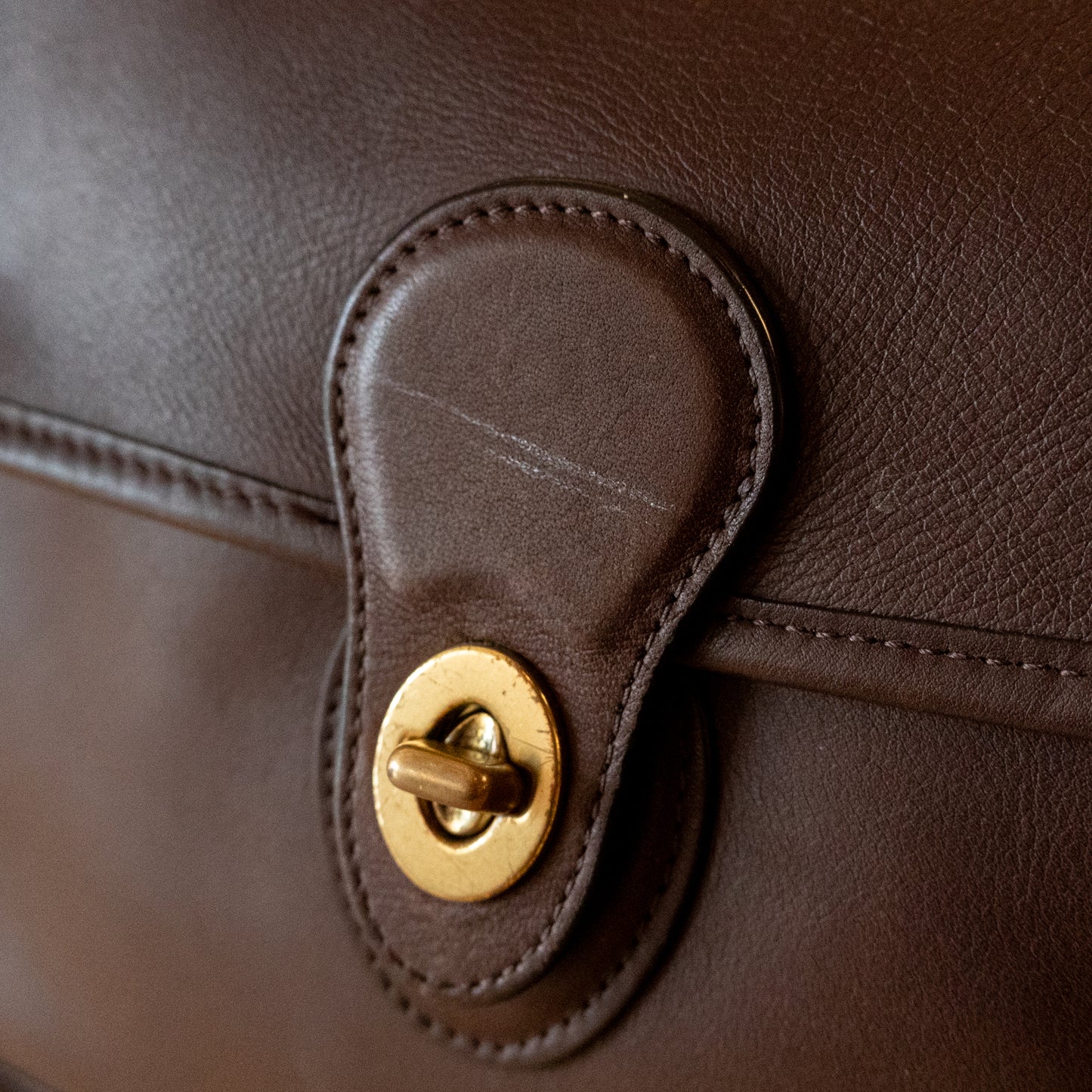 Vintage Y2K Coach Willis Bag Brown Leather Top Handle Crossbody Messenger Bag