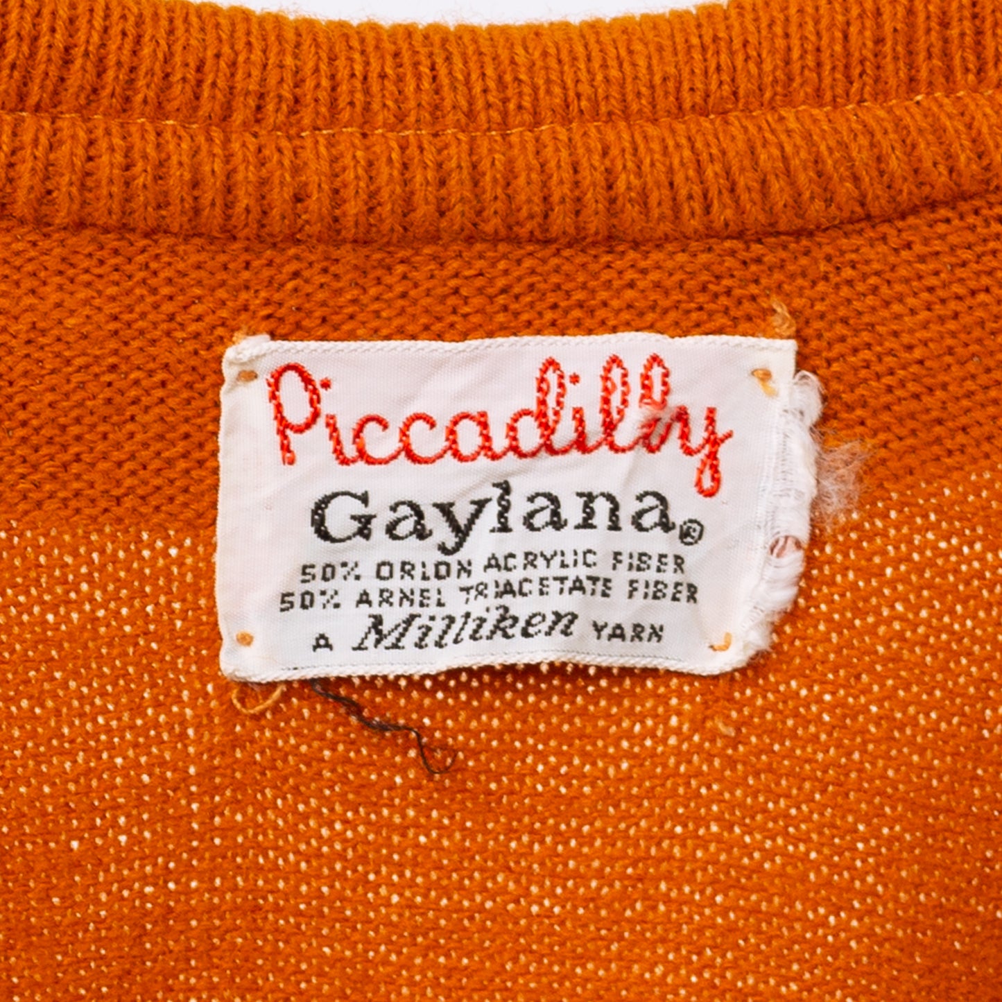 Vintage 50s Orange Midi Sweater Dress - Extra Small to Small