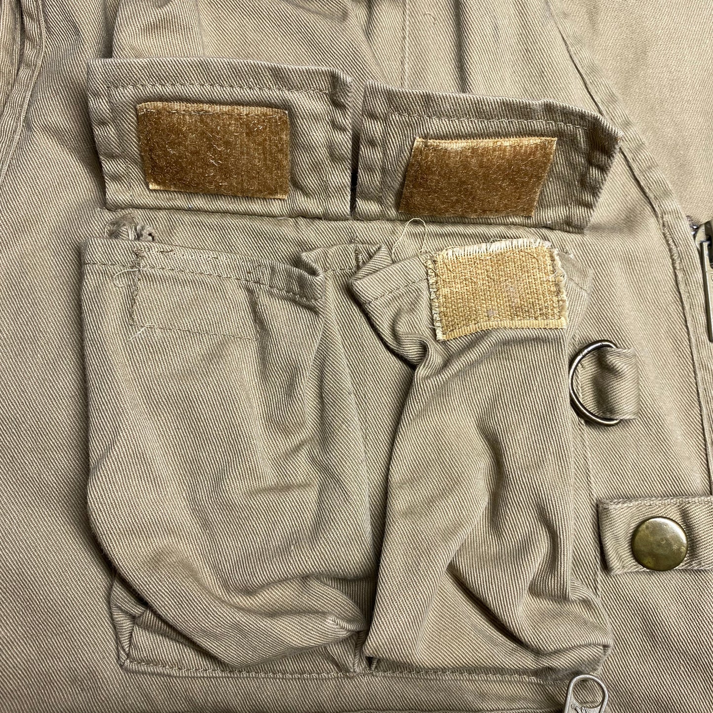 Medium 80s Khaki Fishing Tackle Vest