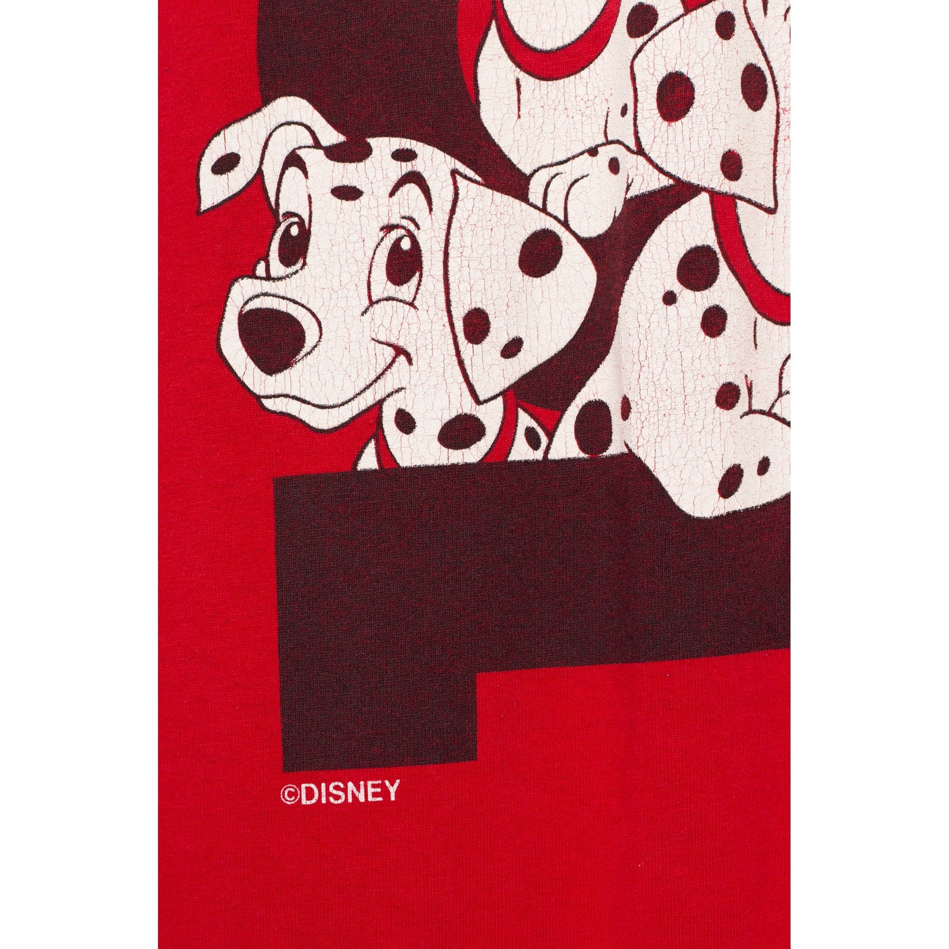 One Size 90s 101 Dalmatians Red T Shirt Dress | Vintage Disney Cartoon Graphic Oversize Sleep Shirt