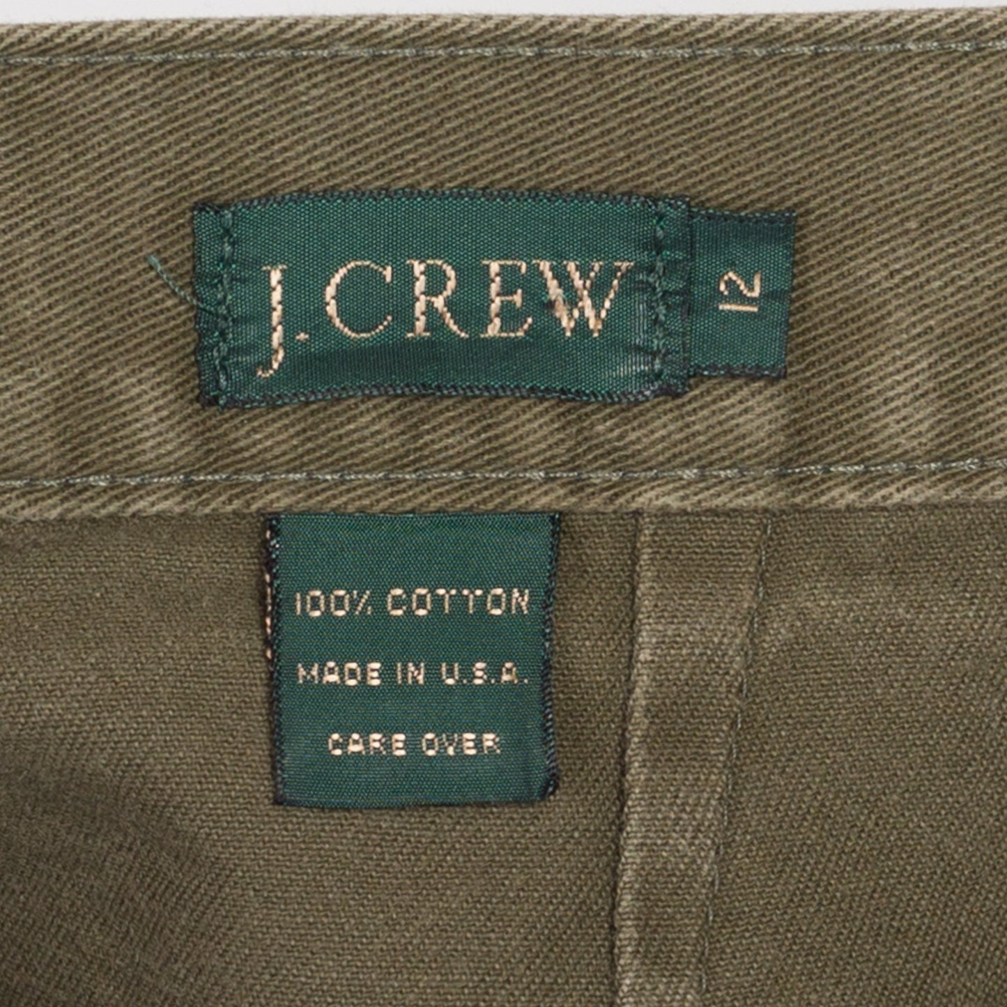 Medium 90s Olive Green Jean Shorts 29.5" | Vintage High Waisted Denim Mom Shorts