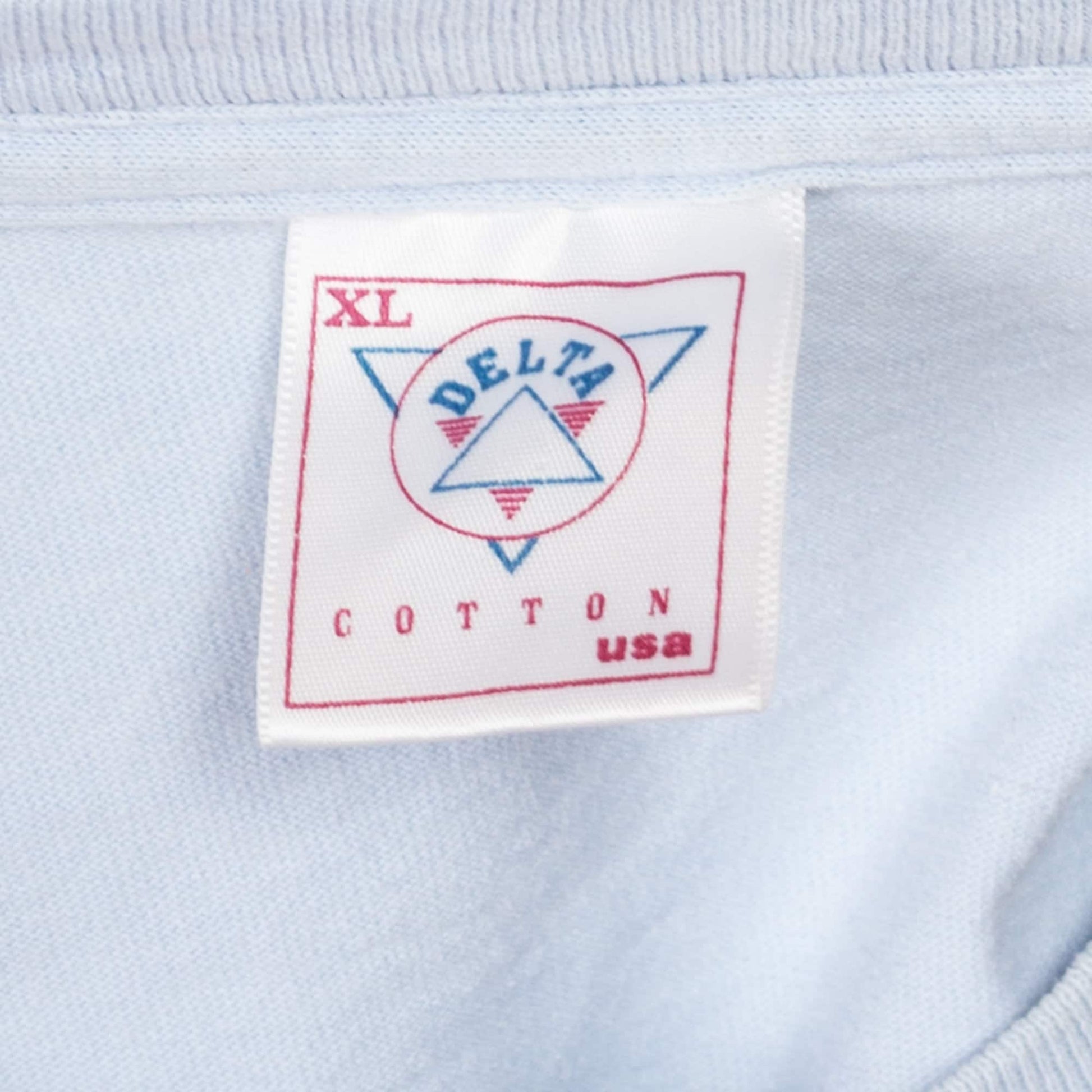 XL 90s Rose Indica Art Print T Shirt | Vintage Blue Botanical Illustration Flower Graphic Tee
