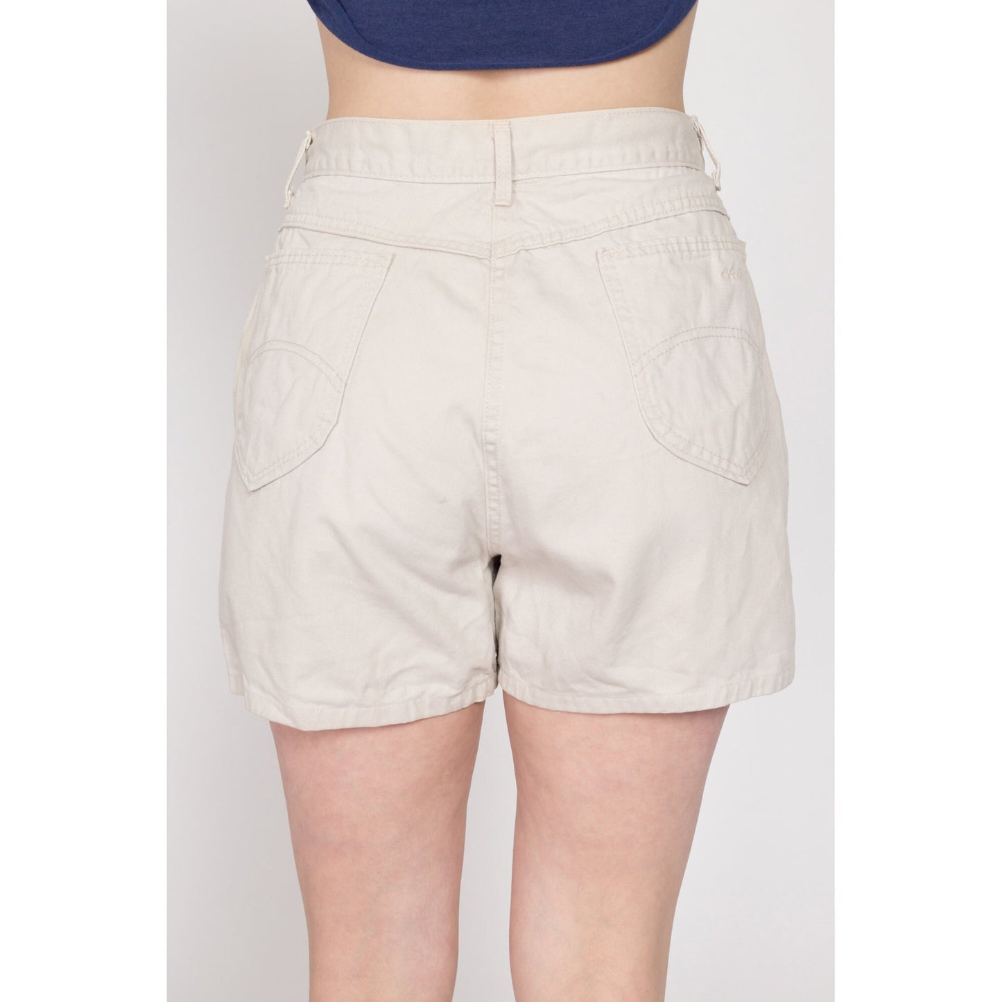 Medium 90s Khaki High Waisted Shorts 29" | Vintage Chic Brand Casual Cotton Shorts