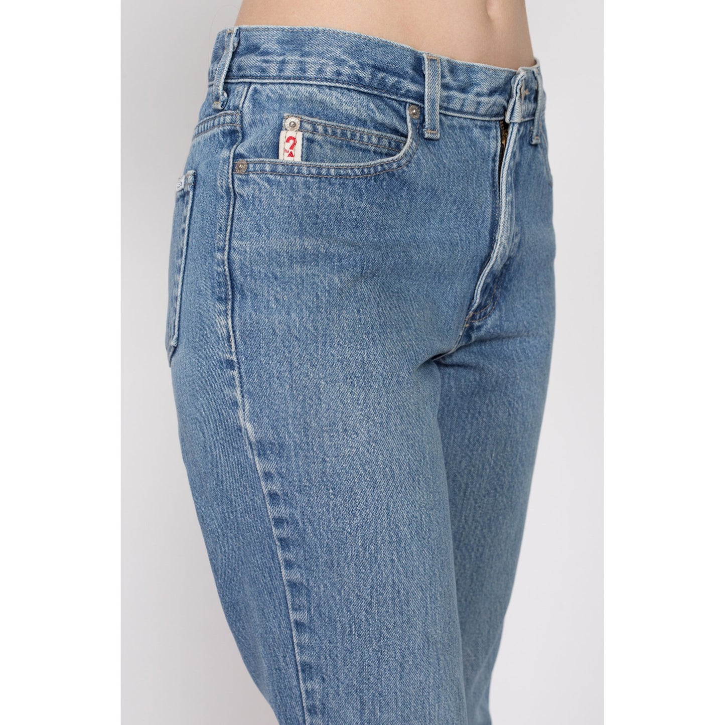Small 90s Guess Mid Rise Straight Leg Jeans | Vintage Medium Wash Denim Mom Jeans