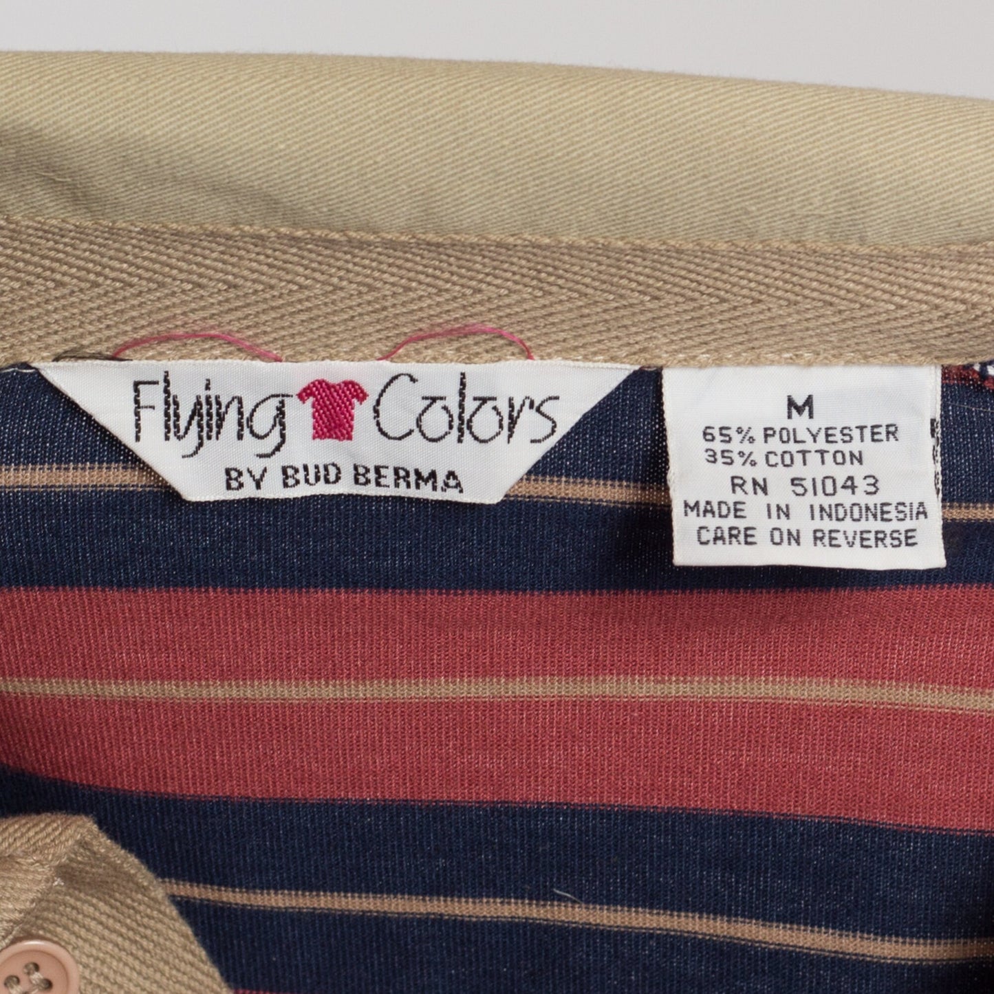 Medium 90s Striped Rugby Shirt | Vintage Bud Berma Long Sleeved Collared Top