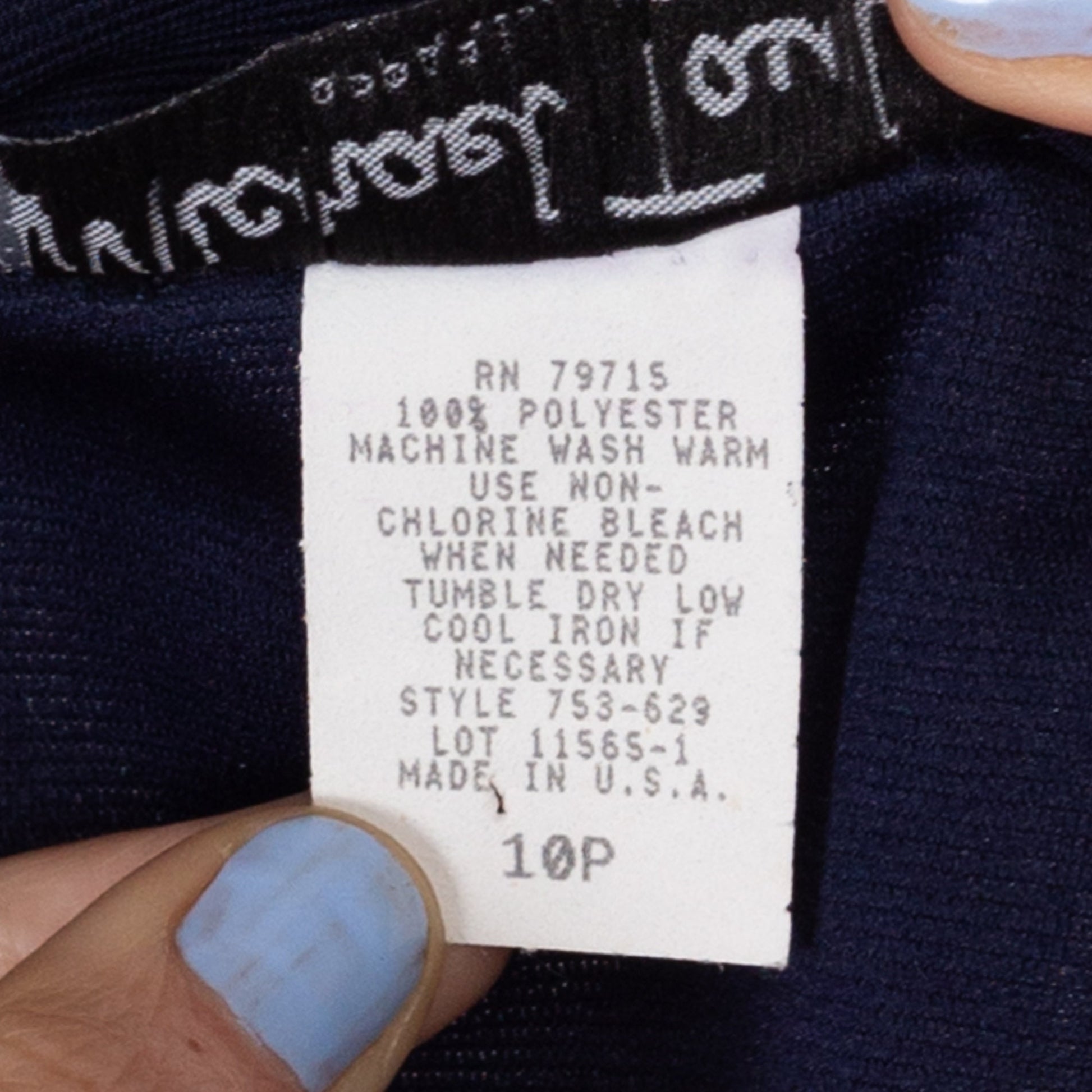 Medium 90s Navy Blue Cinched Waist Blazer Top | Vintage Collared Zip Up Lightweight Jacket