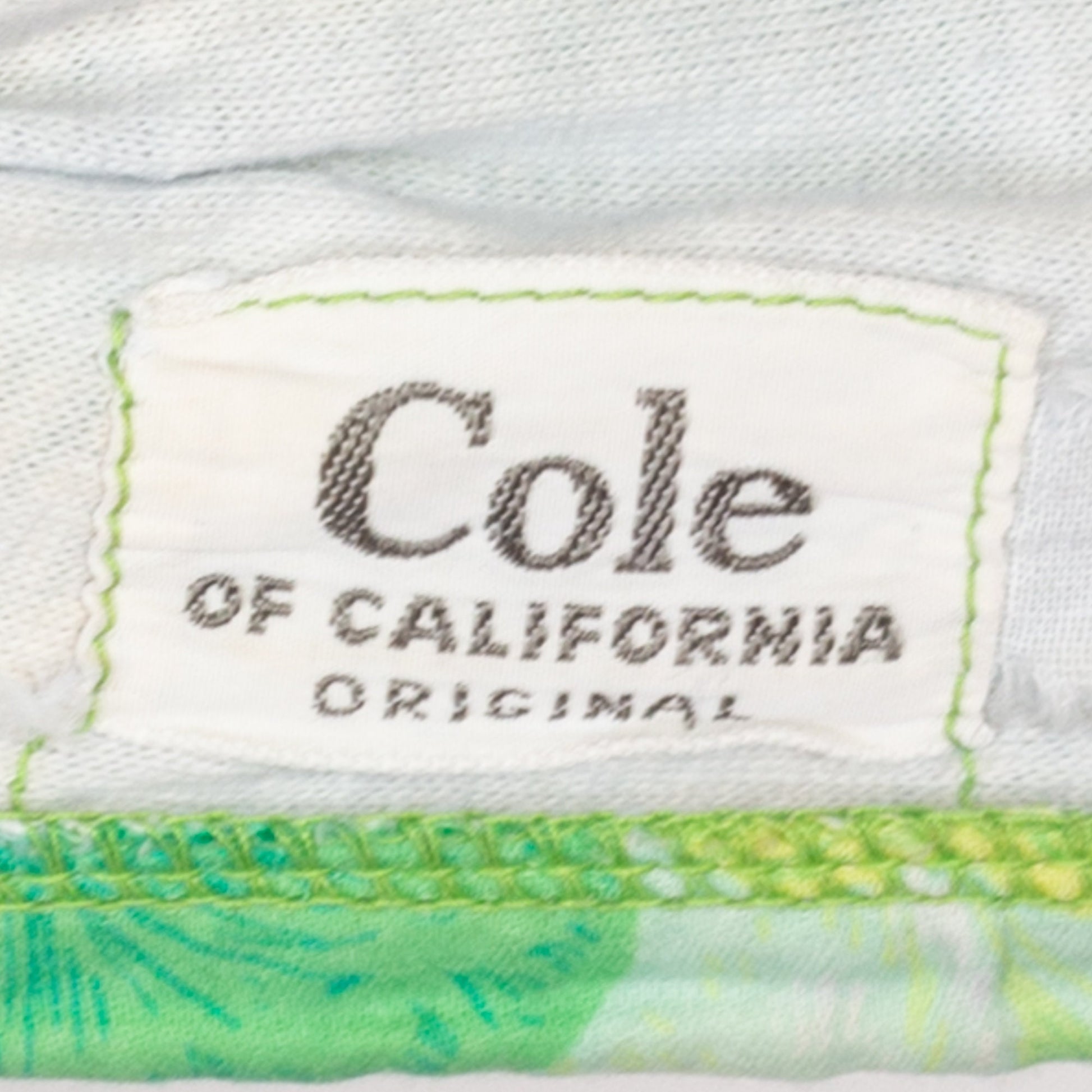 Sm-Med 1950s Cole Of California Floral Bikini Swimsuit | Retro Vintage 50s Blue Green Shirred Two Piece Pinup Bathing Suit