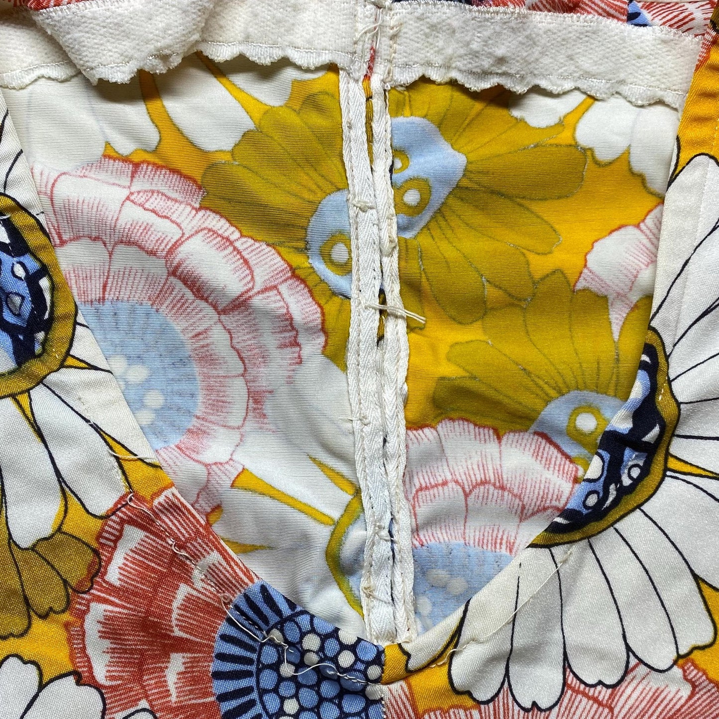 Small 60s 70s Cole Of California Floral One Piece Swimsuit | Vintage Low Back Halter Neck Bathing Suit