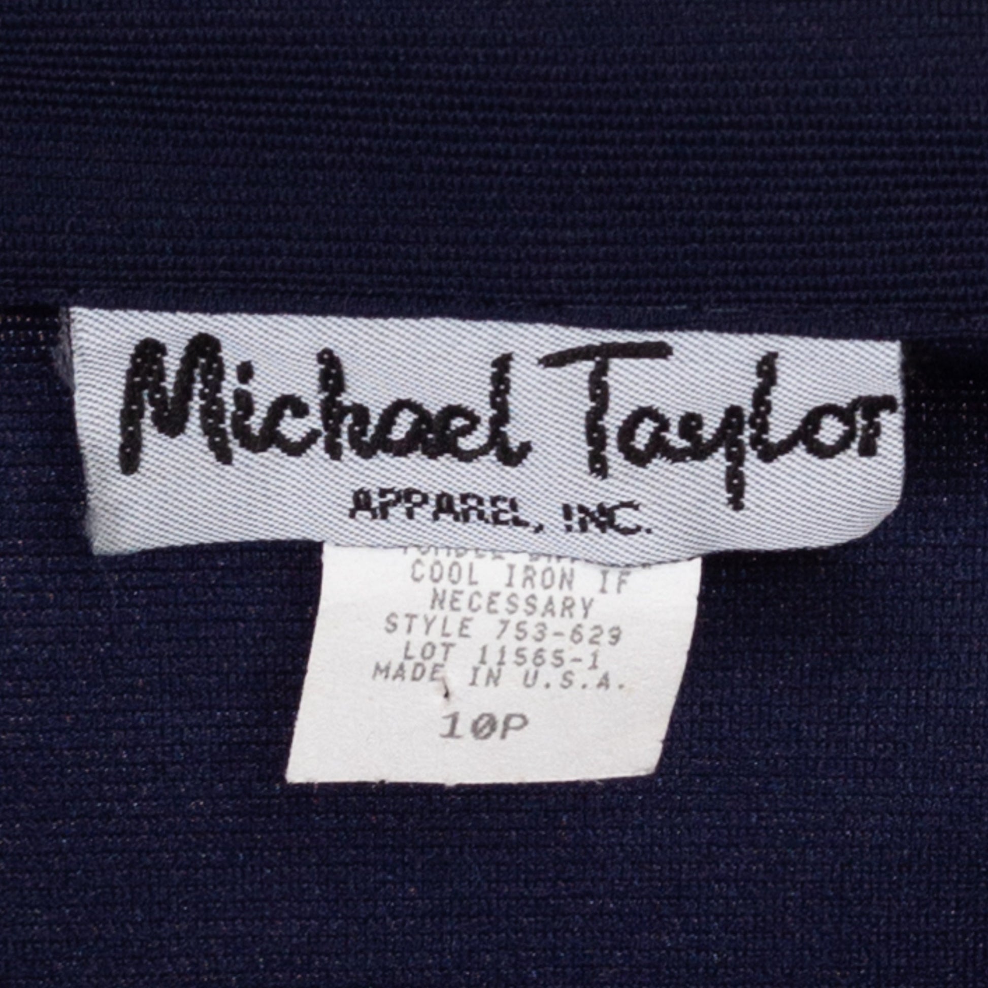 Medium 90s Navy Blue Cinched Waist Blazer Top | Vintage Collared Zip Up Lightweight Jacket