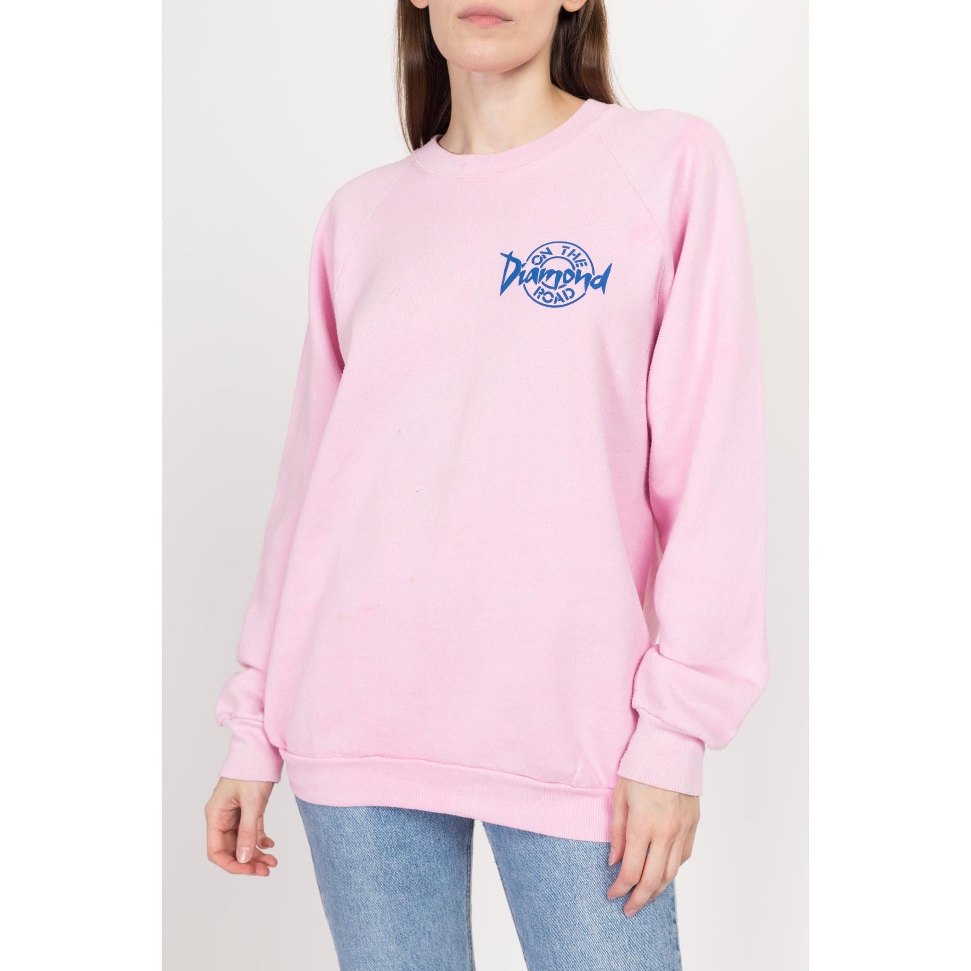 XL 90s Neil Diamond On The Road Pink Tour Sweatshirt | Vintage 1992 Raglan Sleeve Music Crewneck