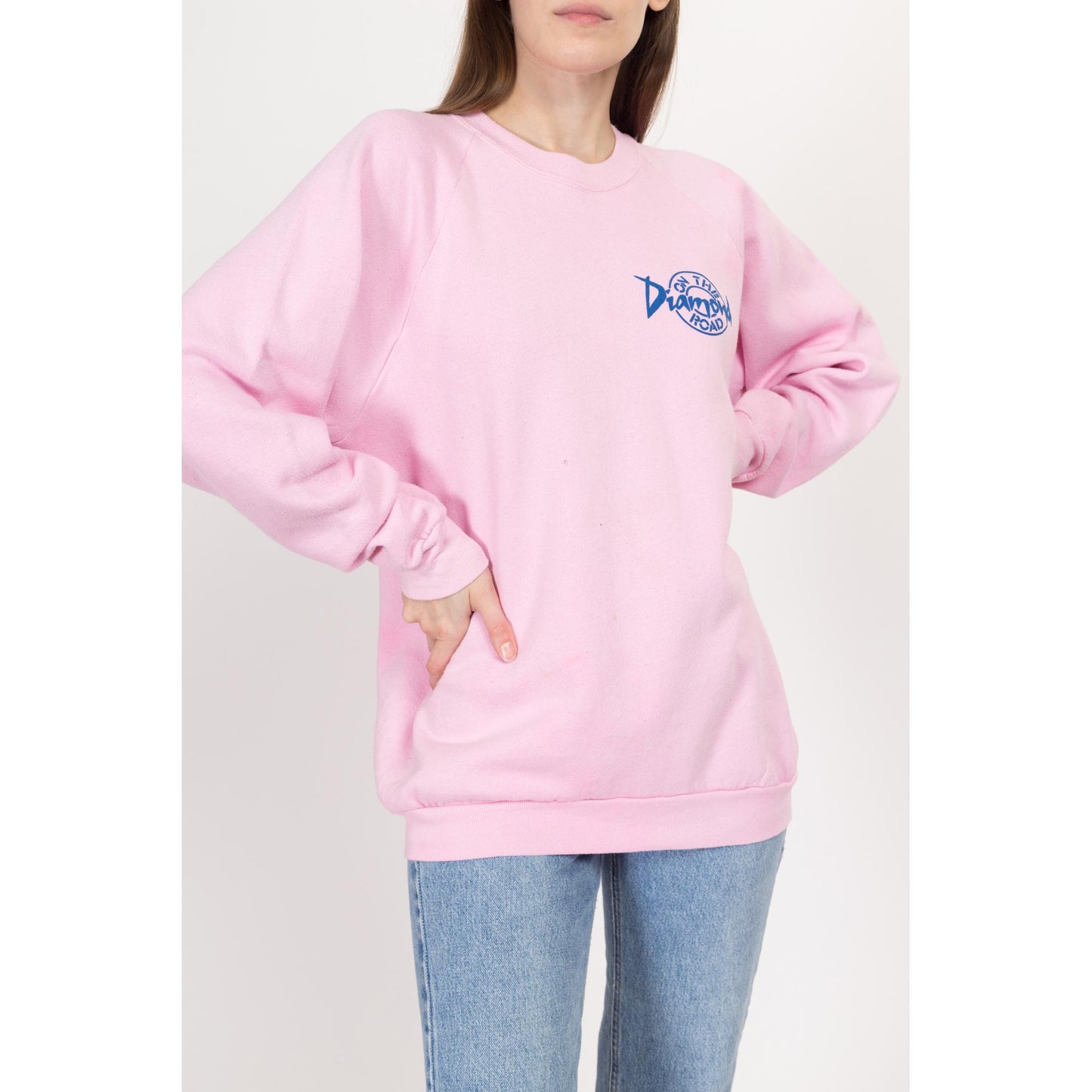 XL 90s Neil Diamond On The Road Pink Tour Sweatshirt | Vintage 1992 Raglan Sleeve Music Crewneck