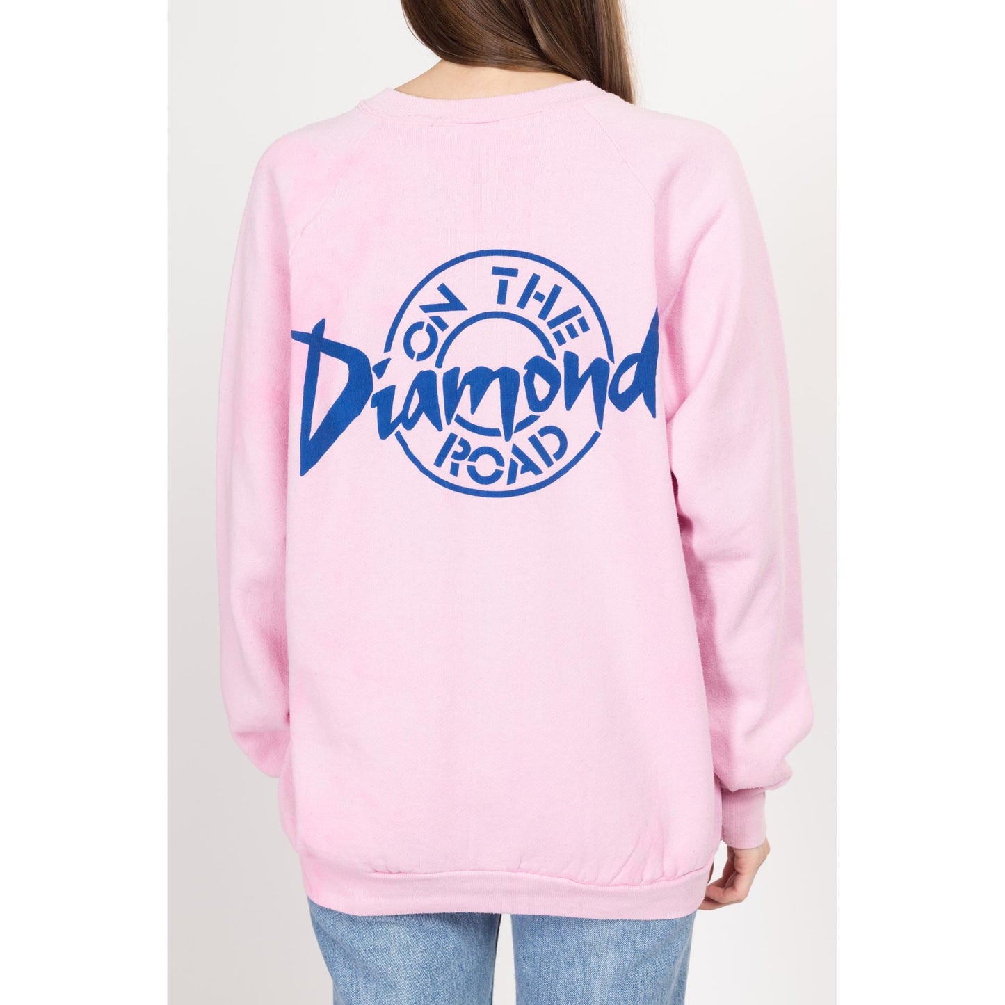XL 90s Neil Diamond On The Road Pink Tour Sweatshirt | Vintage 1992 Raglan Sleeve Music Crewneck