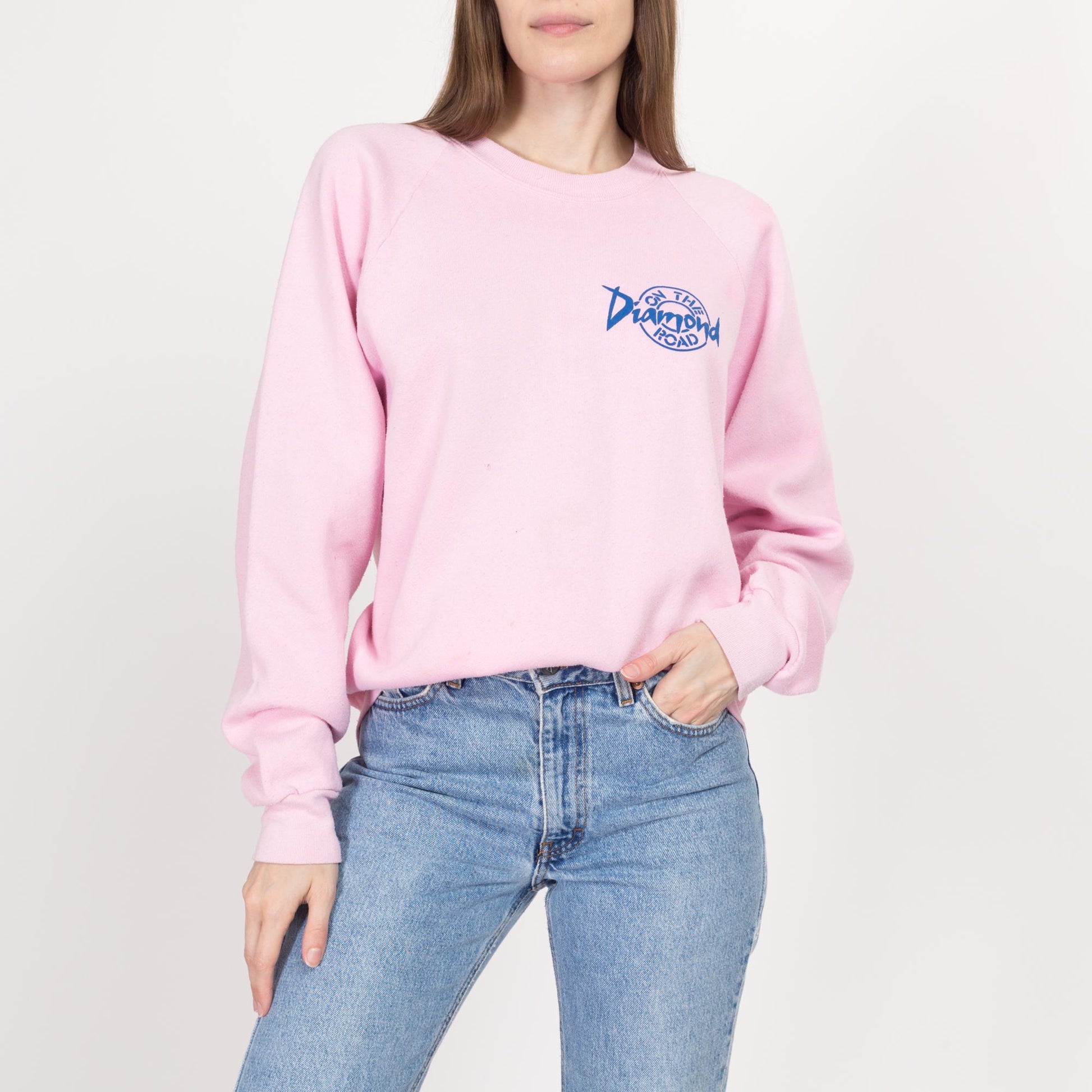 XL 90s Neil Diamond On The Road Pink Tour Sweatshirt | Vintage 1992 Raglan Sleeve Music Crewneck