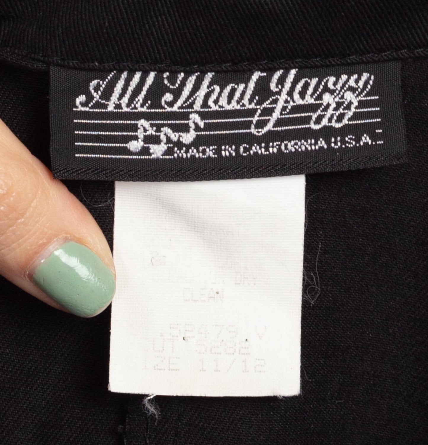 Medium 80s Black Dolman Sleeve Fitted Waist Shirtdress | Vintage Pleated Long Sleeve Button Front Secretary Dress