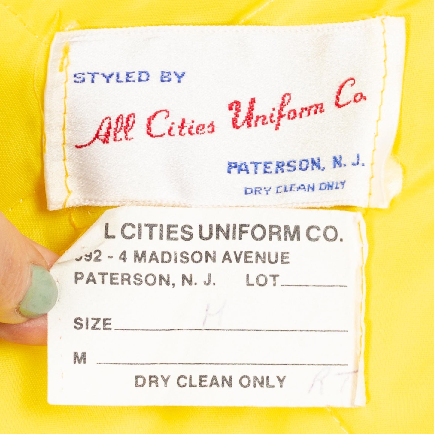 Medium 70s Yellow Fireman Jacket | Vintage Insulated Zip Up Puffy Firefighter Uniform Coat