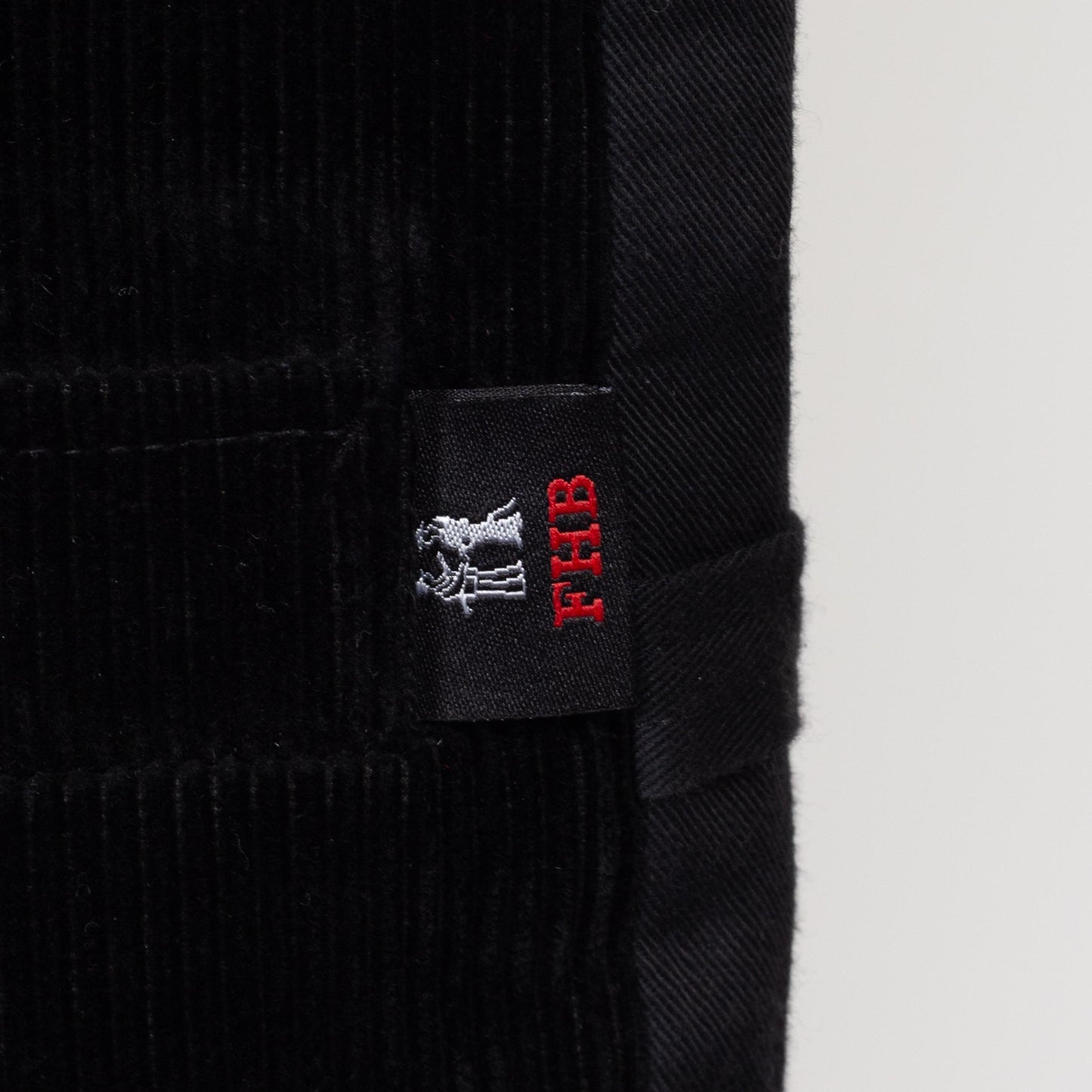 Small Vintage FHB Black Corduroy Guild Vest | 90s Y2K Scoop Neck Doubled Breasted Sleeveless Workwear Steampunk Top