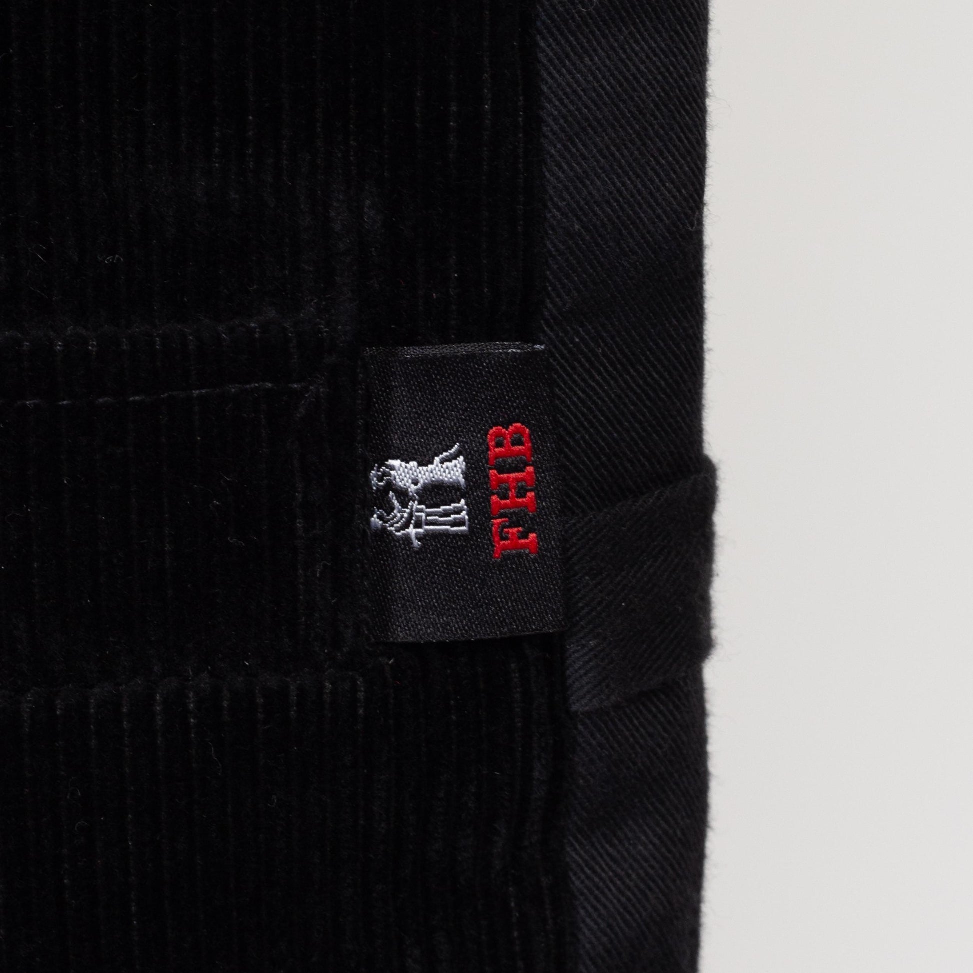 Small Vintage FHB Black Corduroy Guild Vest | 90s Y2K Scoop Neck Doubled Breasted Sleeveless Workwear Steampunk Top