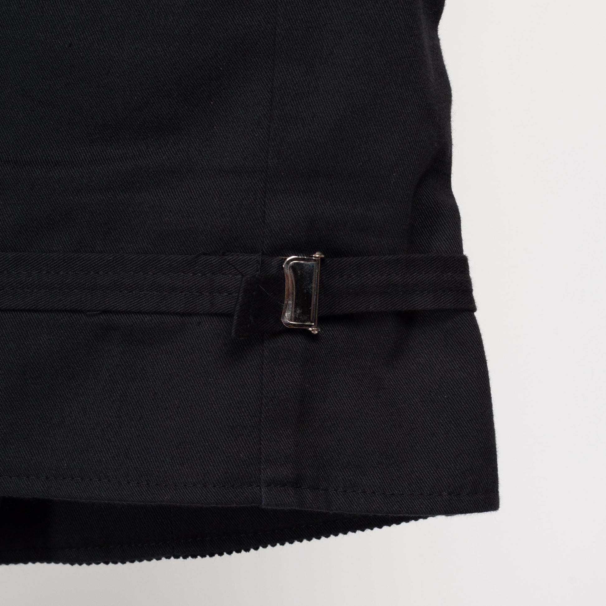 Small Vintage FHB Black Corduroy Guild Vest | 90s Y2K Scoop Neck Doubled Breasted Sleeveless Workwear Steampunk Top