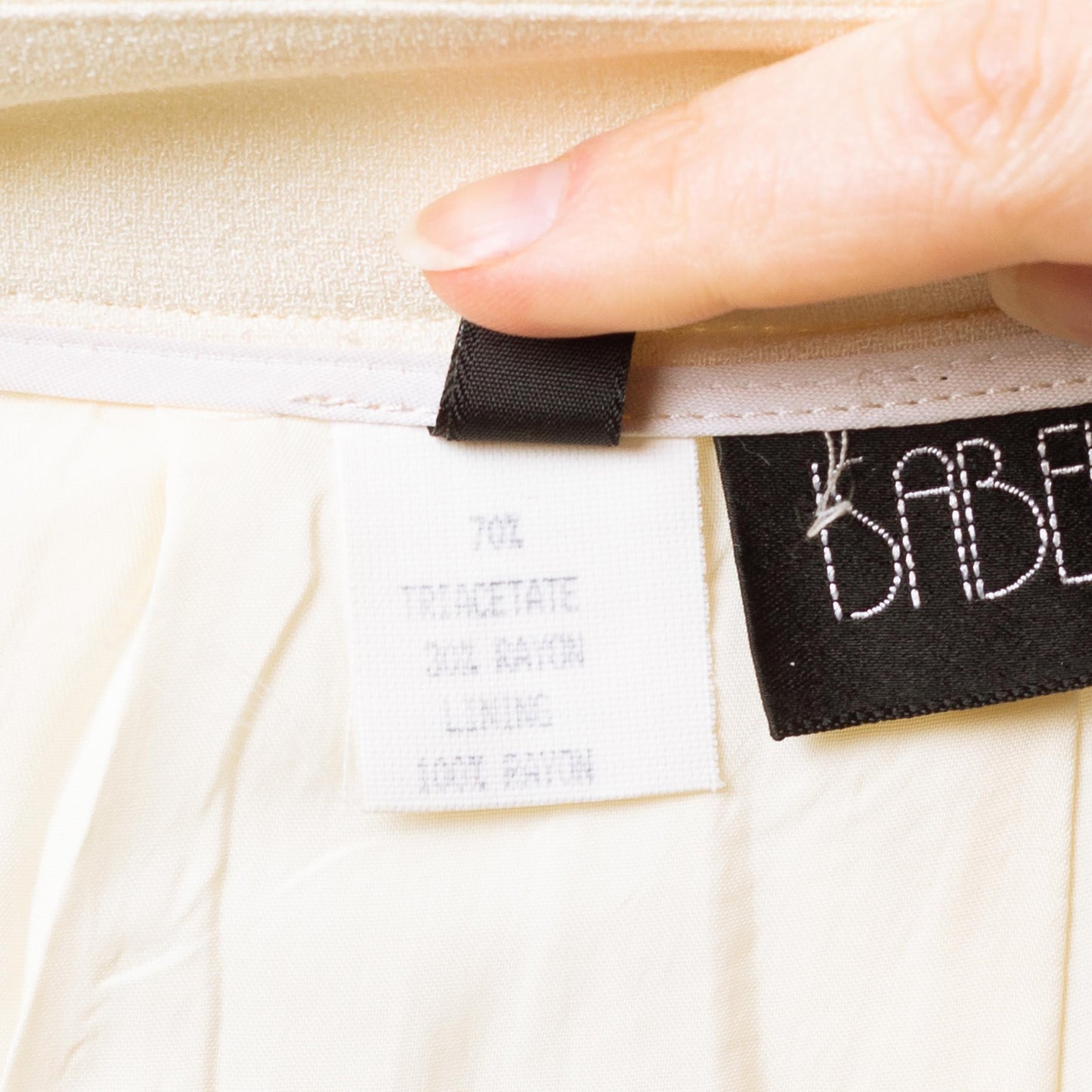 Vintage 90s Minimalist Ivory High Waisted Trousers - Extra Small, 24.5" Waist | Isabel Ardee Trousers, Pleated Straight Leg Pants