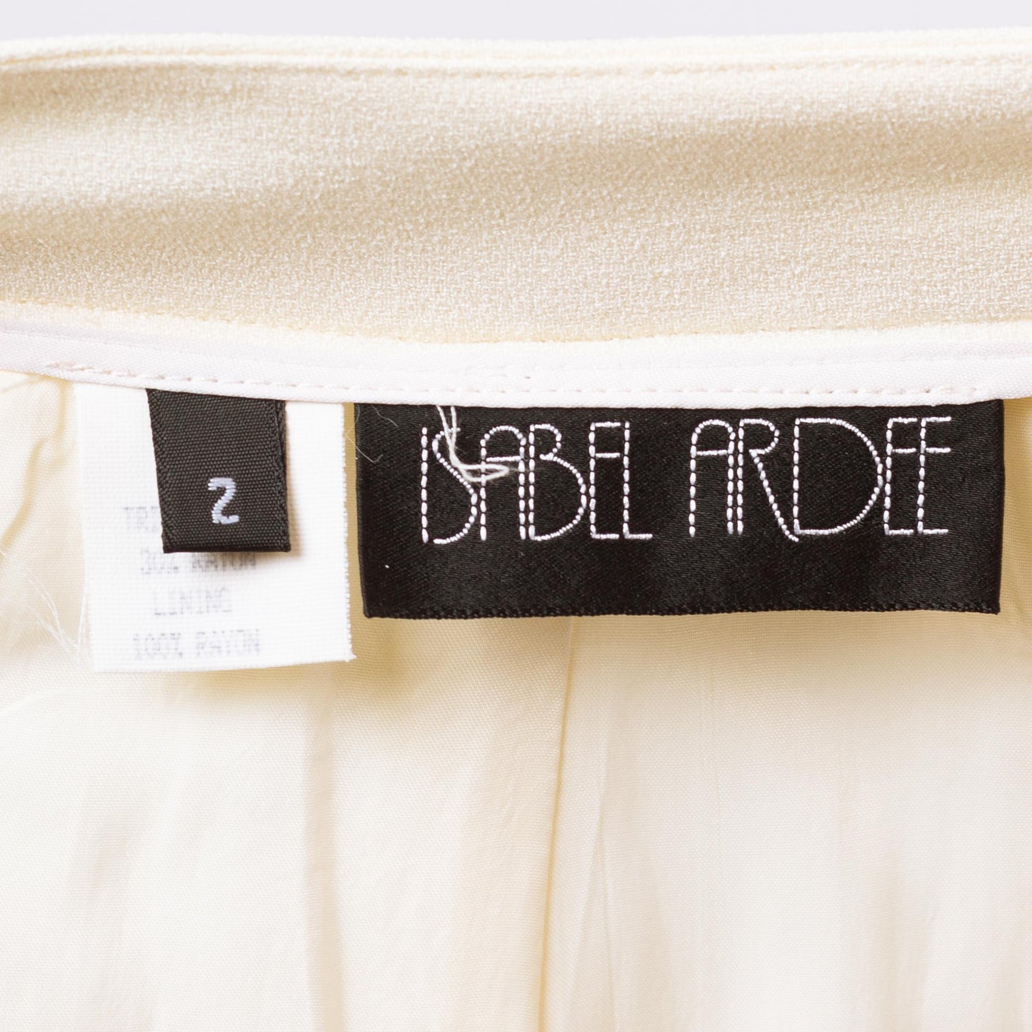 Vintage 90s Minimalist Ivory High Waisted Trousers - Extra Small, 24.5" Waist | Isabel Ardee Trousers, Pleated Straight Leg Pants