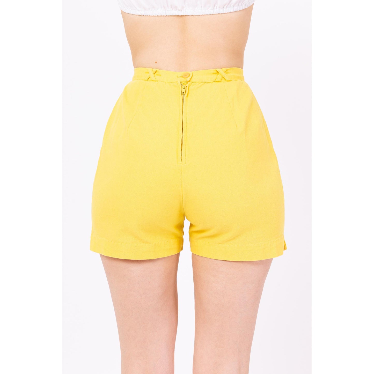 Vintage 50s 60s Catalina Yellow High Waisted Pinup Shorts - Extra Small, 23" Waist | Rockabilly Retro High Rise Beach Outfit Summer Shorts