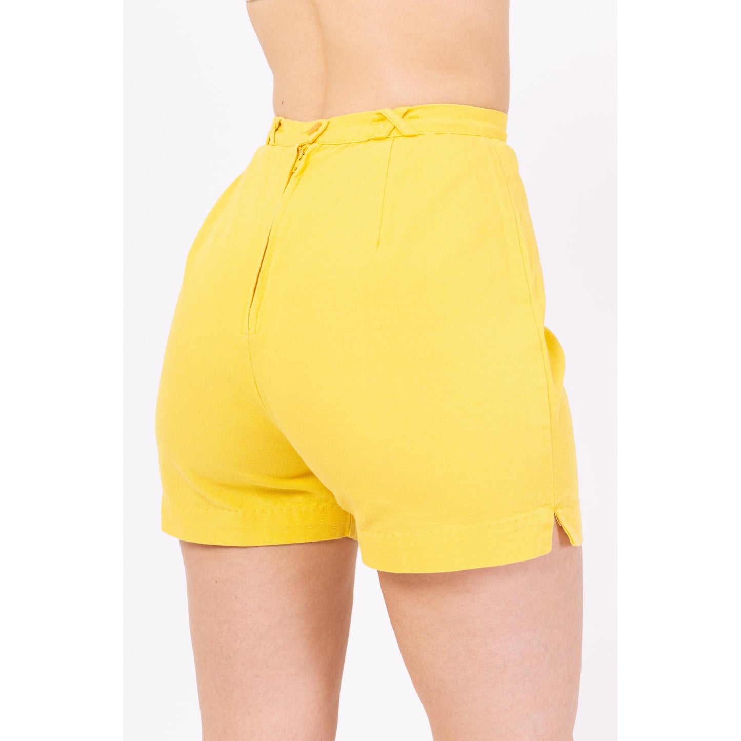 Vintage 50s 60s Catalina Yellow High Waisted Pinup Shorts - Extra Small, 23" Waist | Rockabilly Retro High Rise Beach Outfit Summer Shorts