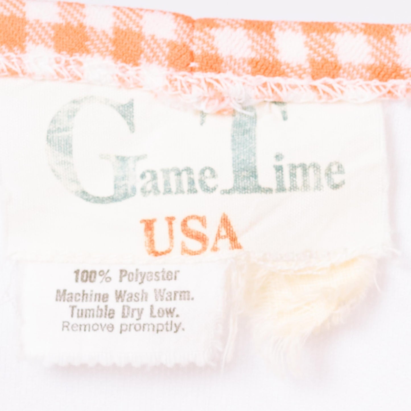 Vintage 70s Tennis Two Piece Skirt Set - Extra Small | White Orange Gingham Button Front Retro Sportswear Coquette Outfit