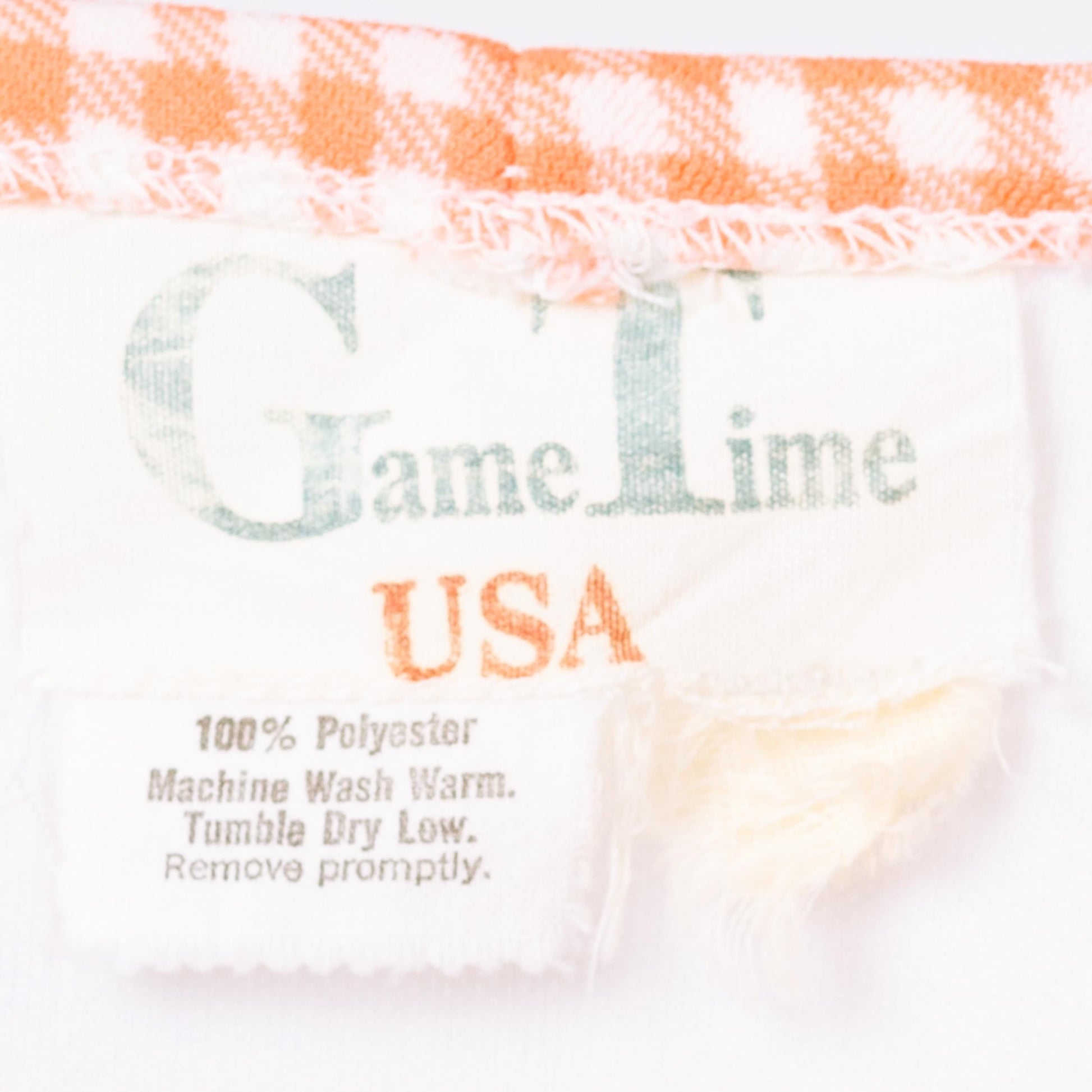 Vintage 70s Tennis Two Piece Skirt Set - Extra Small | White Orange Gingham Button Front Retro Sportswear Coquette Outfit