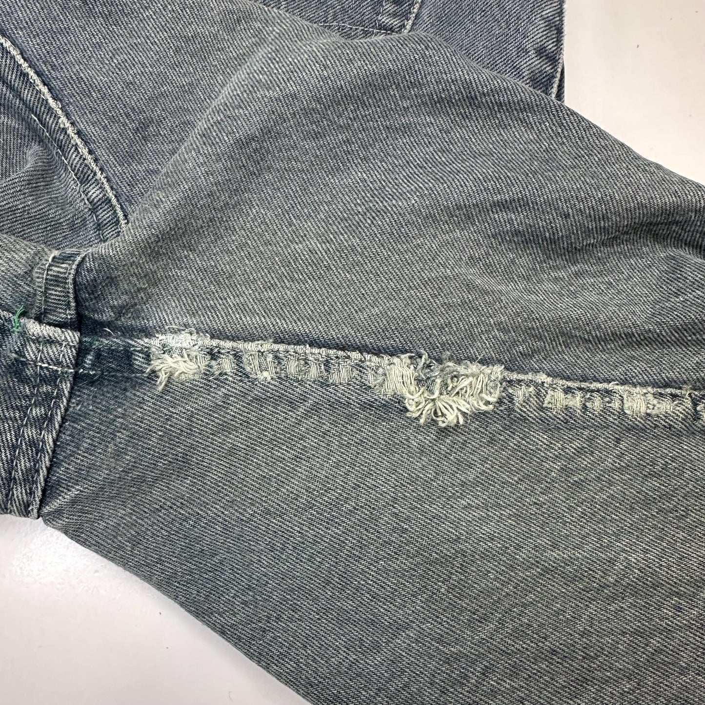 Vintage 90s Faded Green High Waisted Jeans - Large, 32" Waist | Distressed Denim Z Cavaricci Tapered Leg Mom Jeans