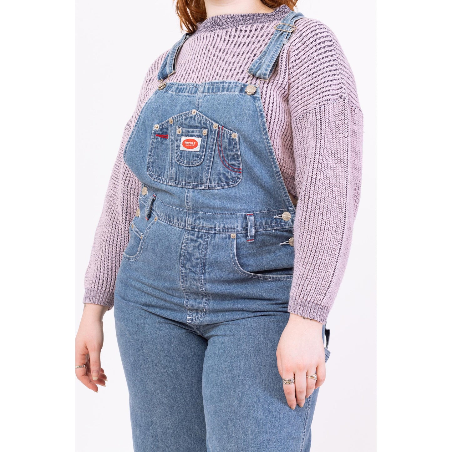 Vintage 90s Revolt Denim Overalls - Large | Women's Overalls, Grunge Blue Jean Carpenter Dungarees Overall Pants