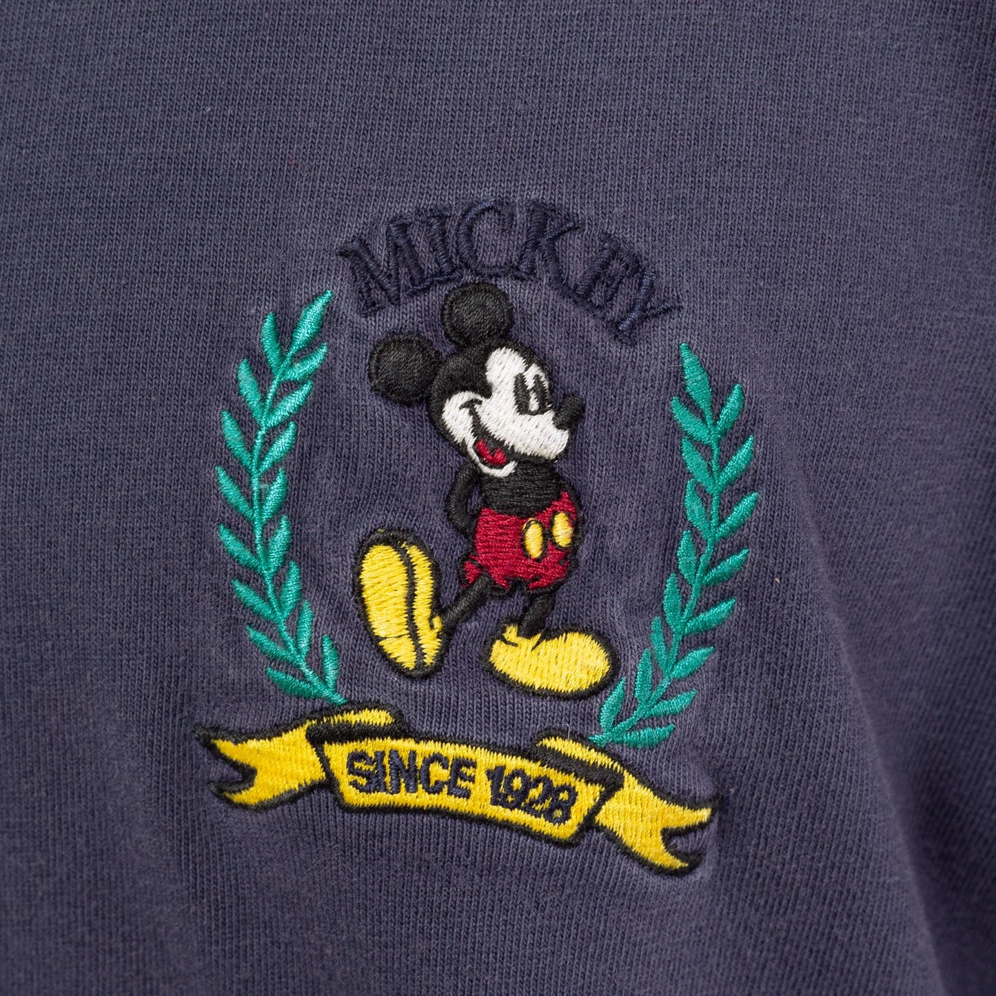 3 Vintage 90s Mickey Mouse Color Block Polo Shirt - Large | Blue Green Collared Disney Cartoon Streetwear Shirt