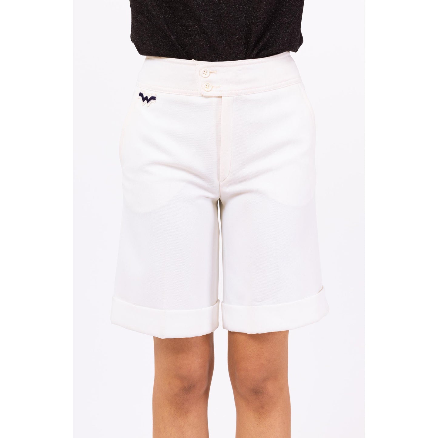 Vintage 80s Bogner White Tennis Shorts NWT - Small, 27" Waist | Deadstock High Waisted Athletic Shorts, Long Inseam Sportswear Shorts