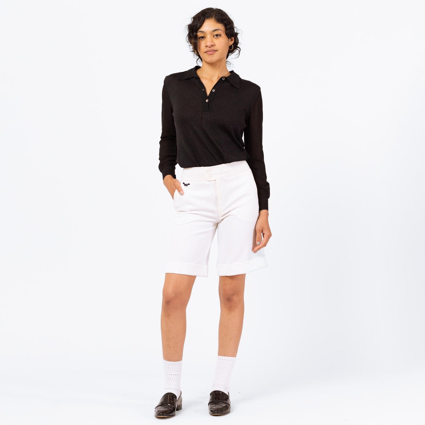 Vintage 80s Bogner White Tennis Shorts NWT - Small, 27" Waist | Deadstock High Waisted Athletic Shorts, Long Inseam Sportswear Shorts
