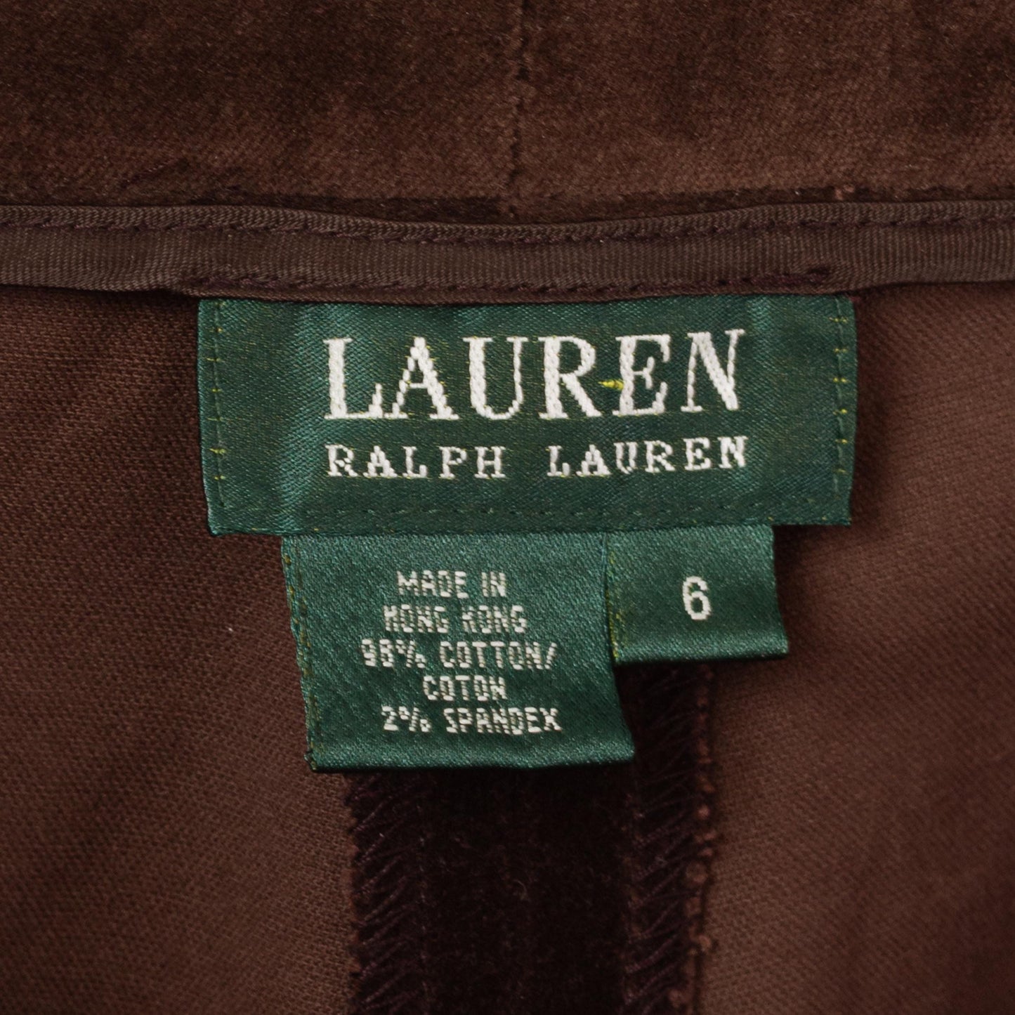 Vintage Y2K Ralph Lauren Brown Velvet Pants - Small, Size 6 | Minimalist Mid Rise Straight Leg Trousers