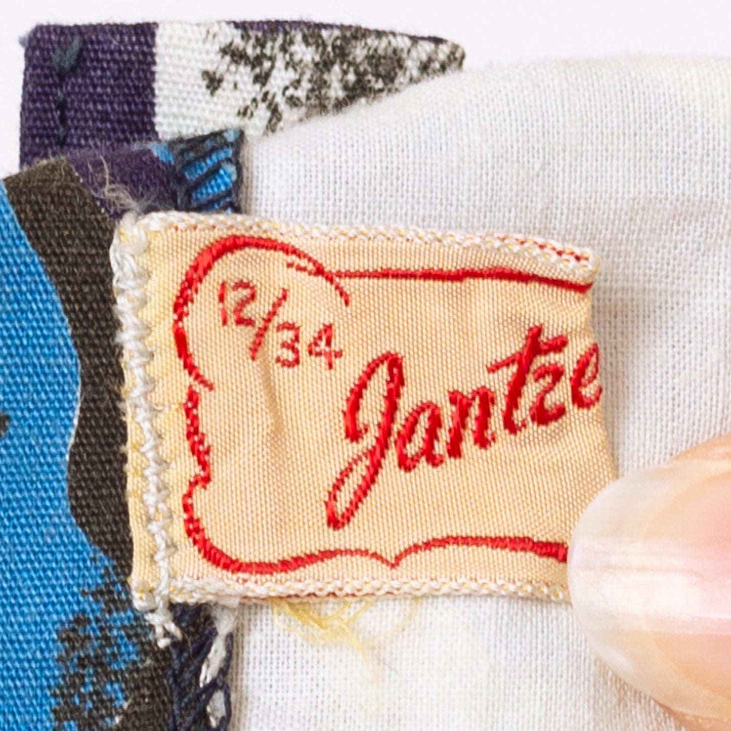 Vintage 1950s Jantzen Blue Tiki Print One Piece Swimsuit - Extra Small | Retro 50s Swimwear, Petite Hawaiian Pinup Playsuit Bathing Suit