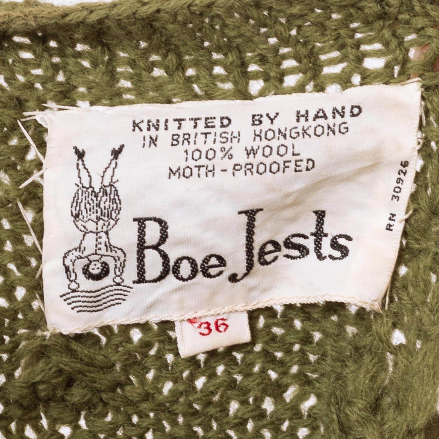 Vintage 60s Olive Green Wool Bobble Knit Sweater - Small to Medium | Boe Jests 3D Knit Pullover, Cottagecore Hand Knit Sweater