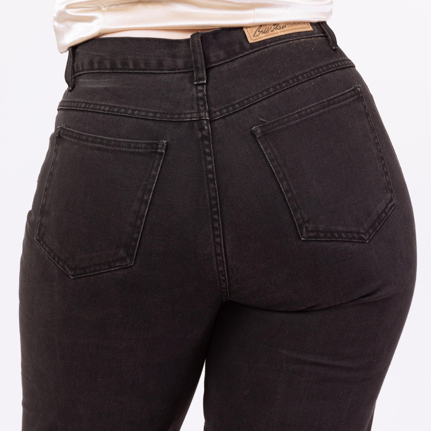 Vintage 90s Black High Waisted Mom Jeans - Large, 32” Waist | Tapered Leg High Rise Denim Jeans