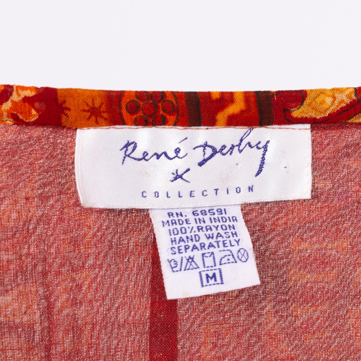 Vintage 90s René Derhy Earth Tone Floral Layered Maxi Skirt - Medium | Boho A Line Red & Yellow Split Panel Long Summer Skirt