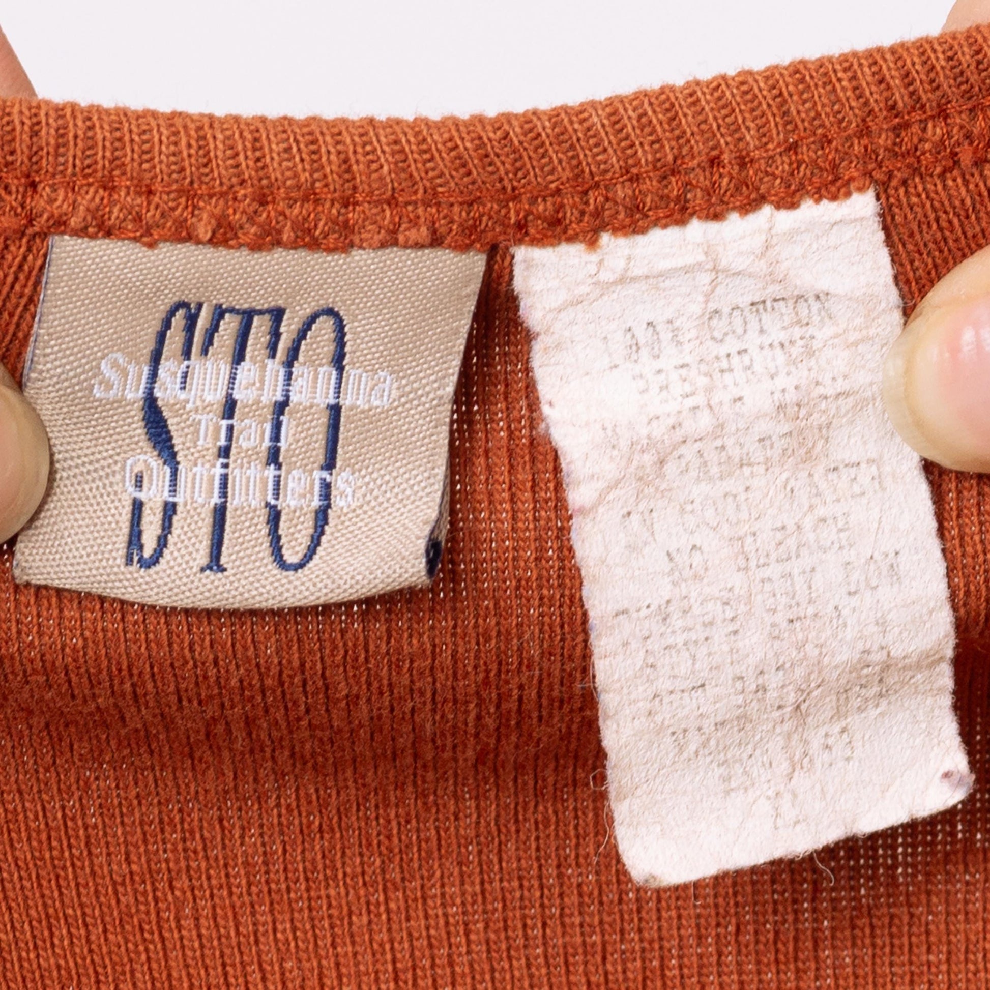 Vintage 90s Rust Brown Henley Cami Tank - Extra Large | Cotton Sleeveless Spaghetti Strap Crop Top, Minimalist Layering Shirt