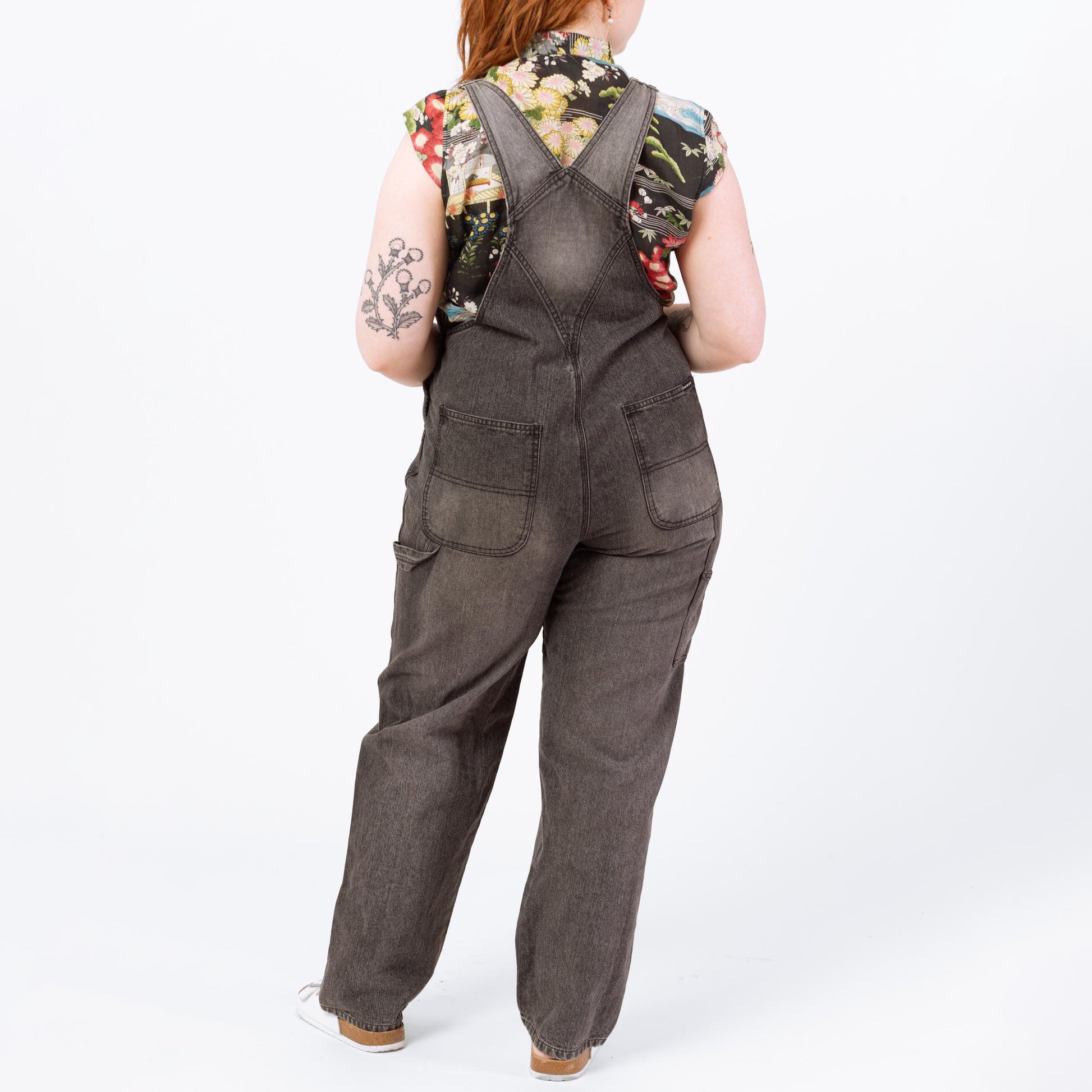 Vintage 90s Faded Grey Denim Overalls - Medium | Women's Overalls, Grunge Carpenter Dungarees Overall Pants