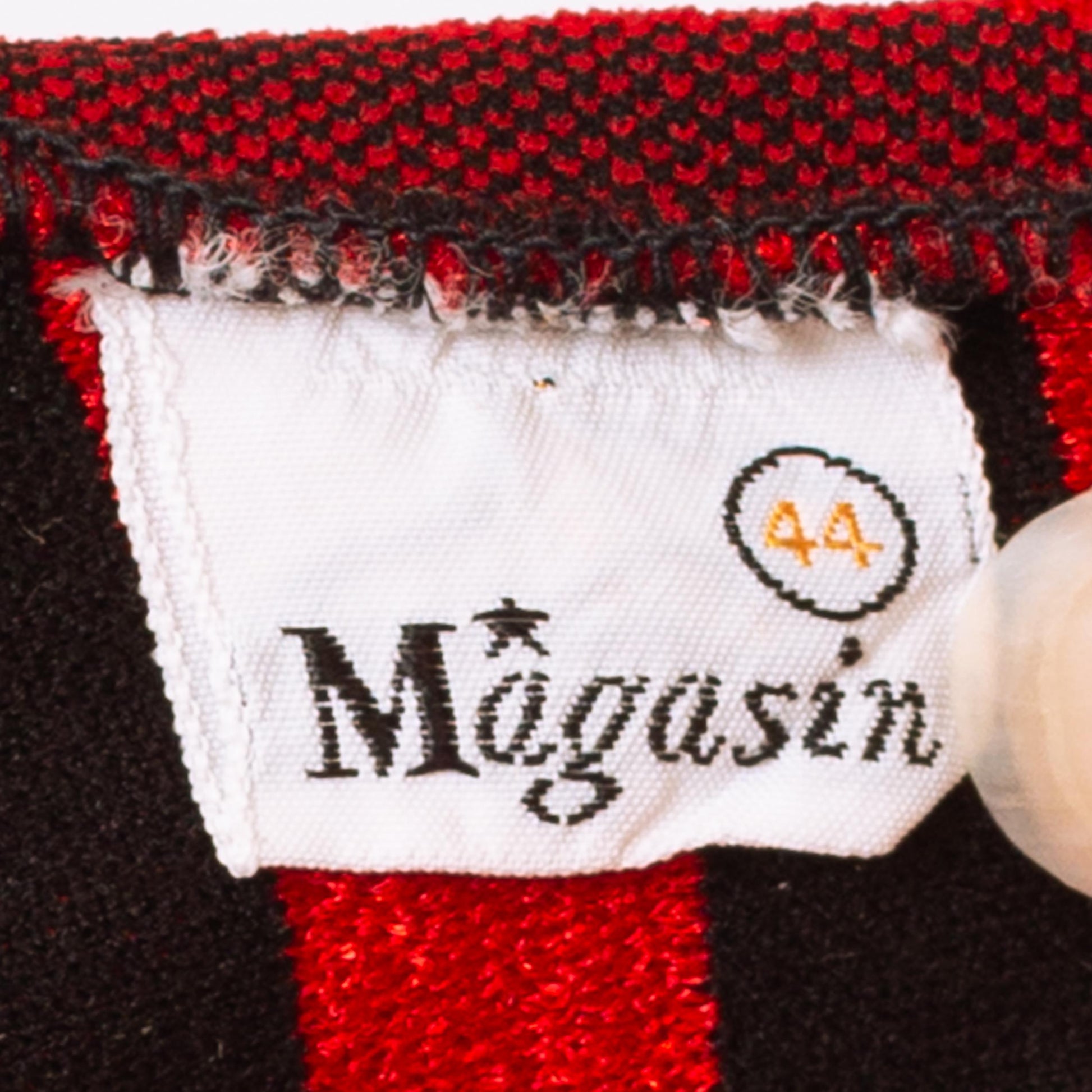 Vintage 70s Red & Black Striped One Piece Swimsuit - Medium | Retro Low Back Gothic Rockabilly Pinup Bathing Suit