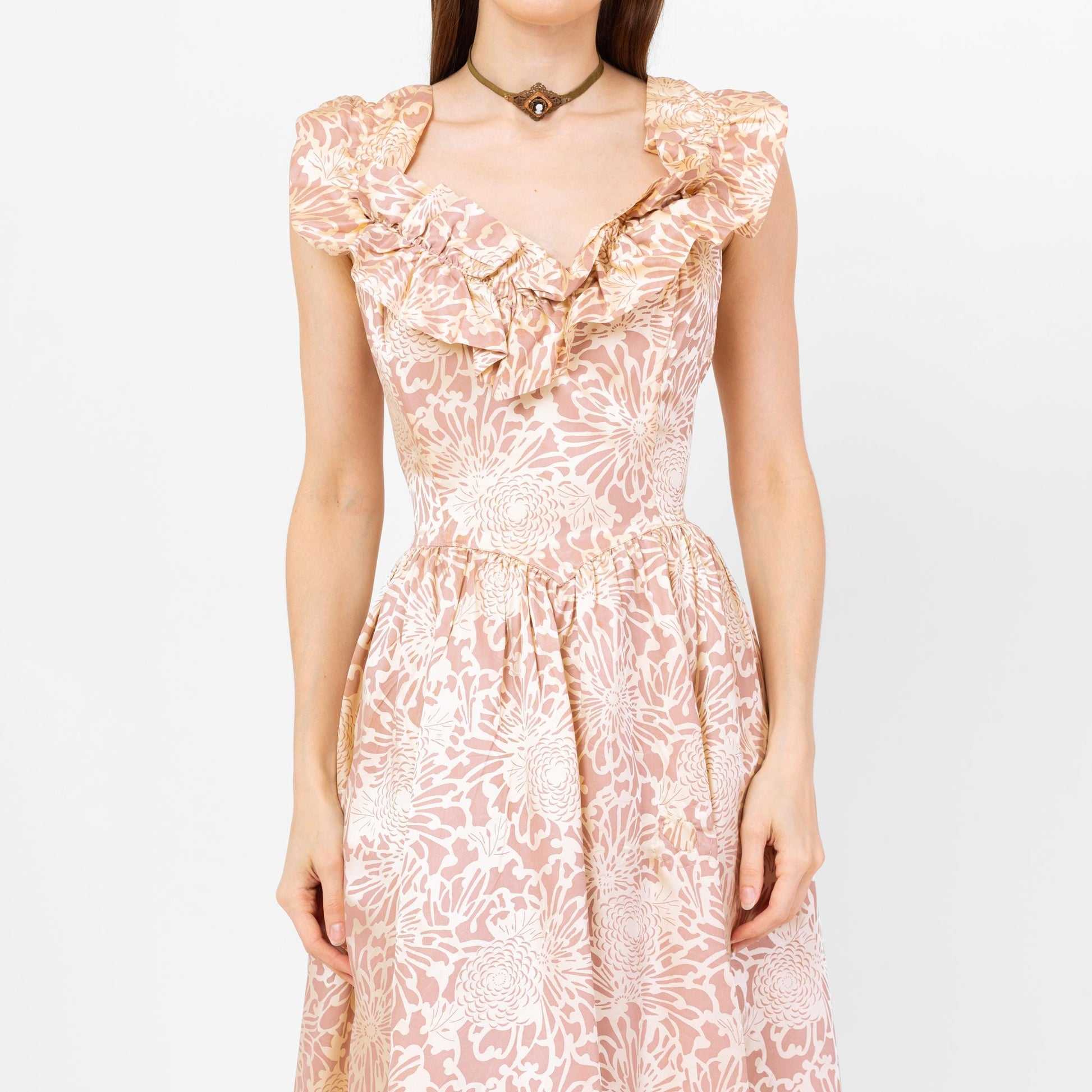 Vintage 80s Gunne Sax Floral Satin Midi Princess Gown, As Is - Medium | Pink & Champagne Off Shoulder Fit Flare Formal Dress