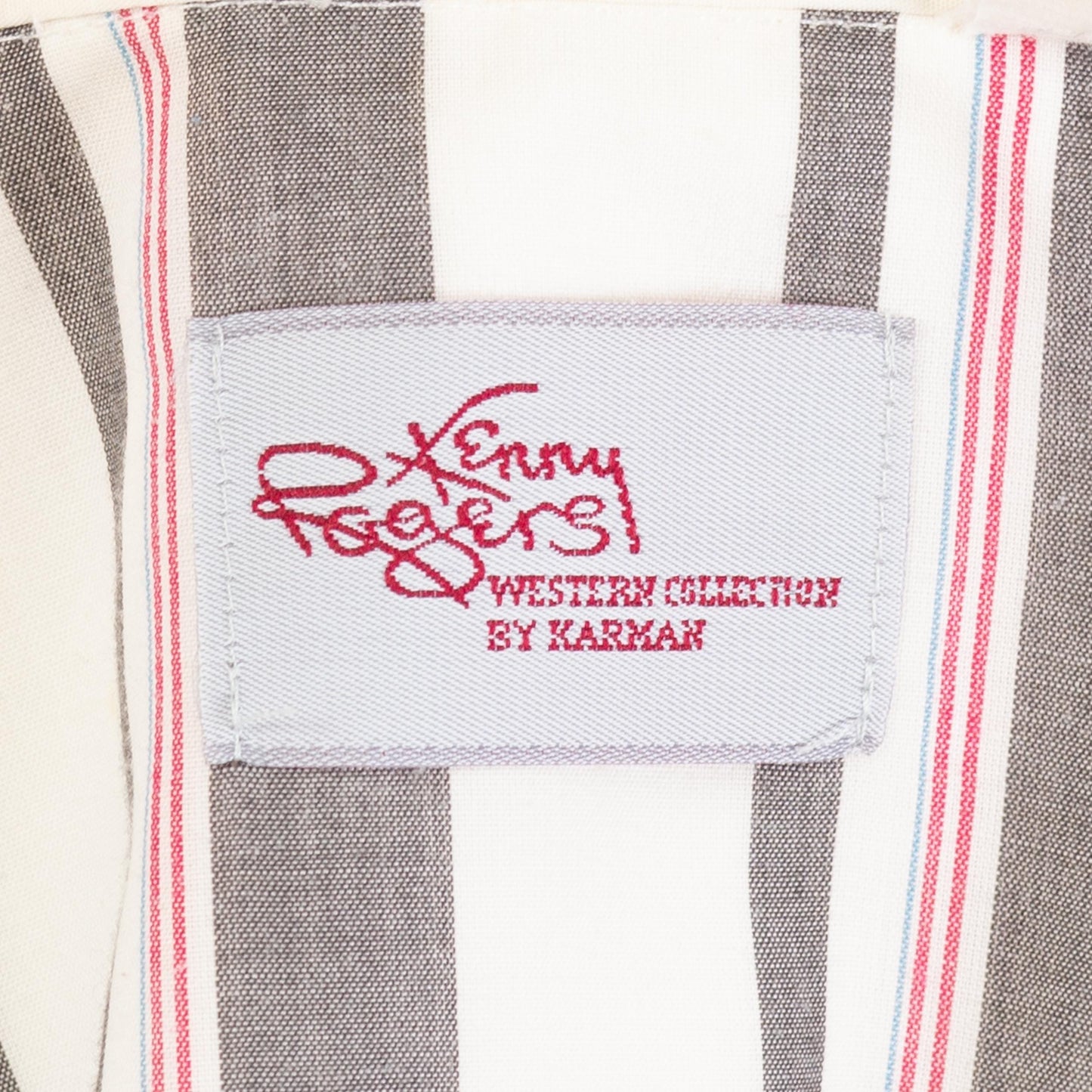 Vintage 80s Western Striped Lace Trim Yoke Shirt - Medium | Kenny Rogers Long Sleeve Pearl Snap Rockabilly Top