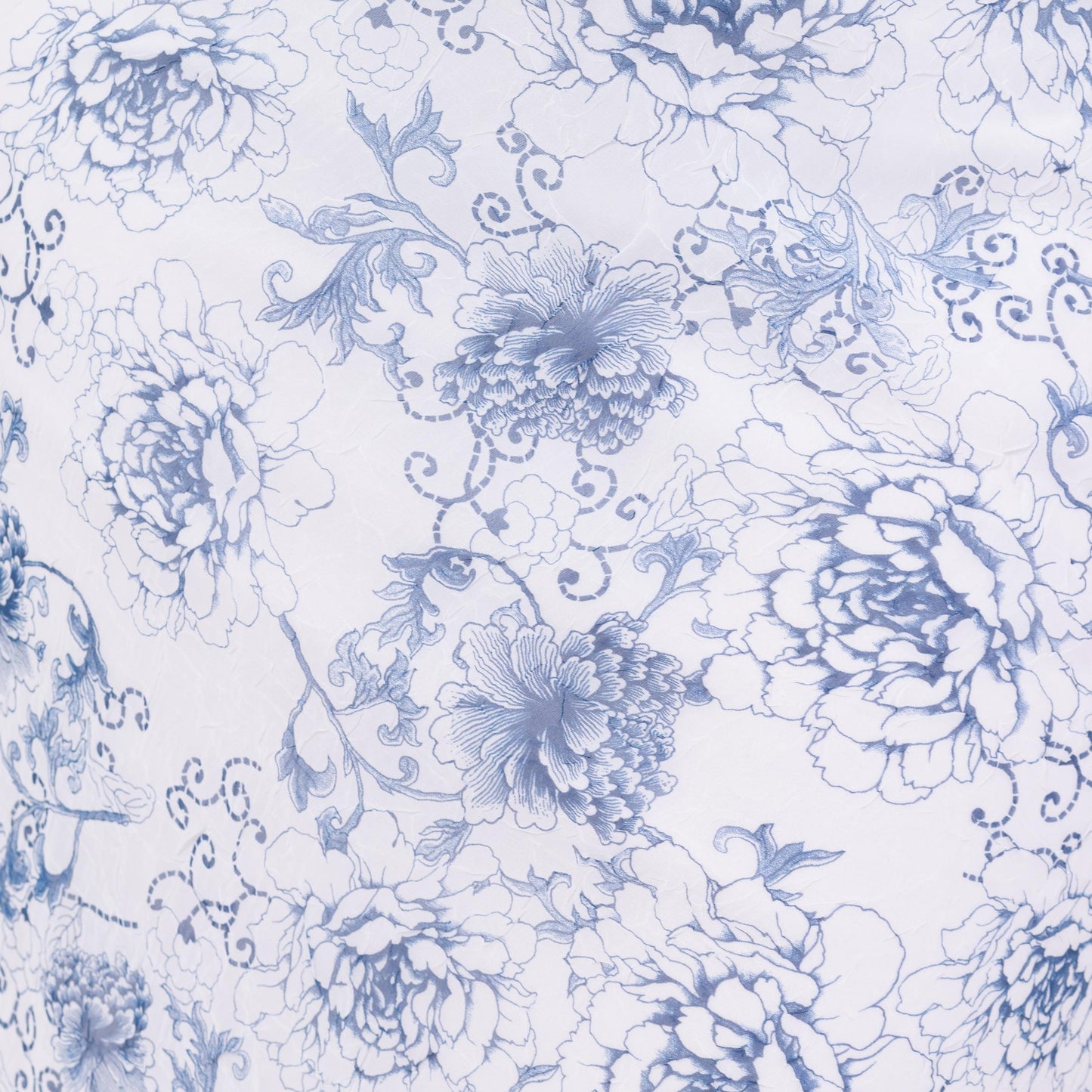 Vintage 90s Blue & White Floral Milkmaid Dress - Medium | Boho Sheer Overlay Coquette Aesthetic Romantic Midi Babydoll Sundress