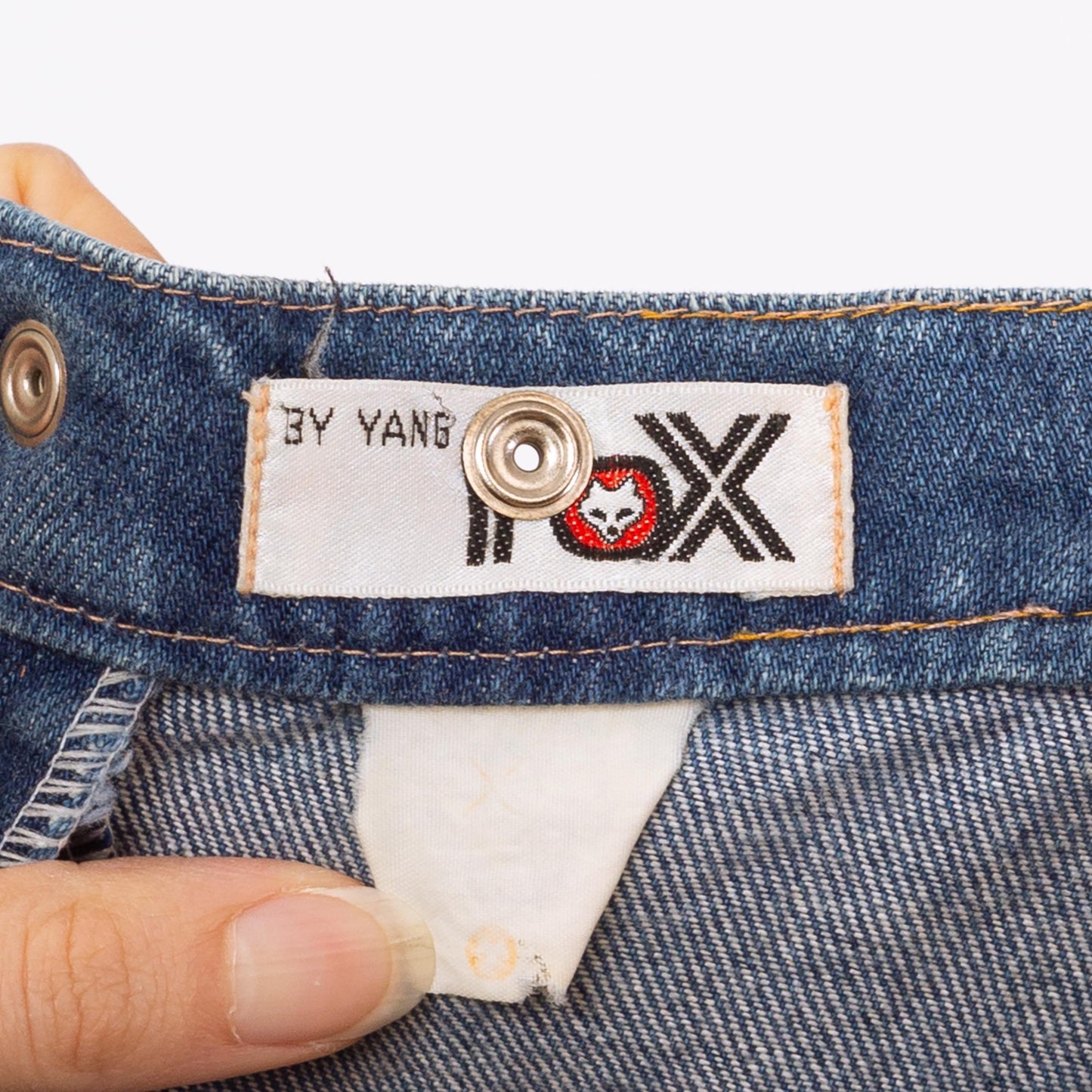 Vintage 80s Studded Fox Balloon Jeans - Extra Small, 22"-25" Waist | Streetwear Denim High Waisted Tapered Leg Baggy Barrel Jeans