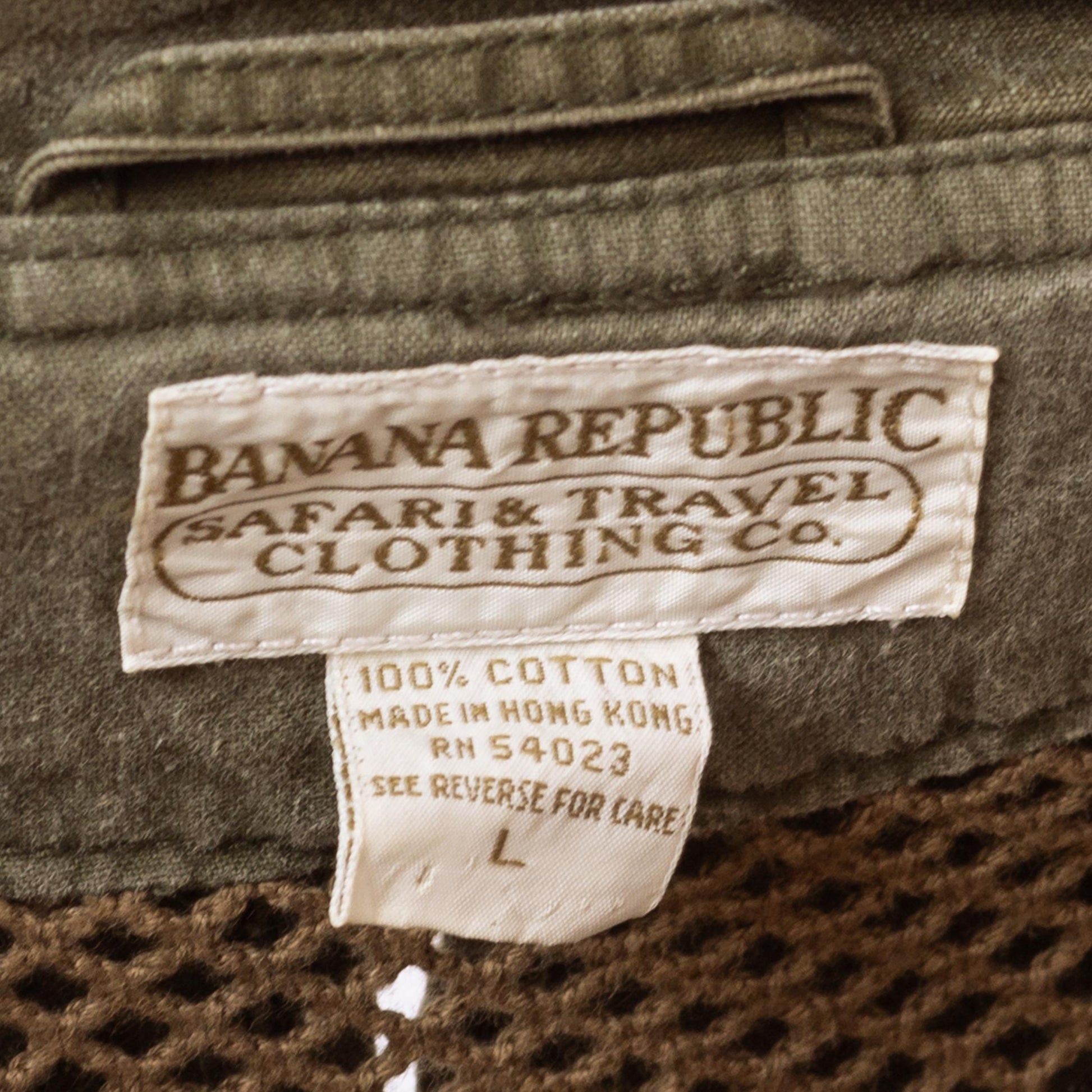 Vintage 80s Banana Republic Army Green Safari Vest - Men's Large, Women's XL | Sleeveless Hiking Outdoor Gear Cargo Field Jacket