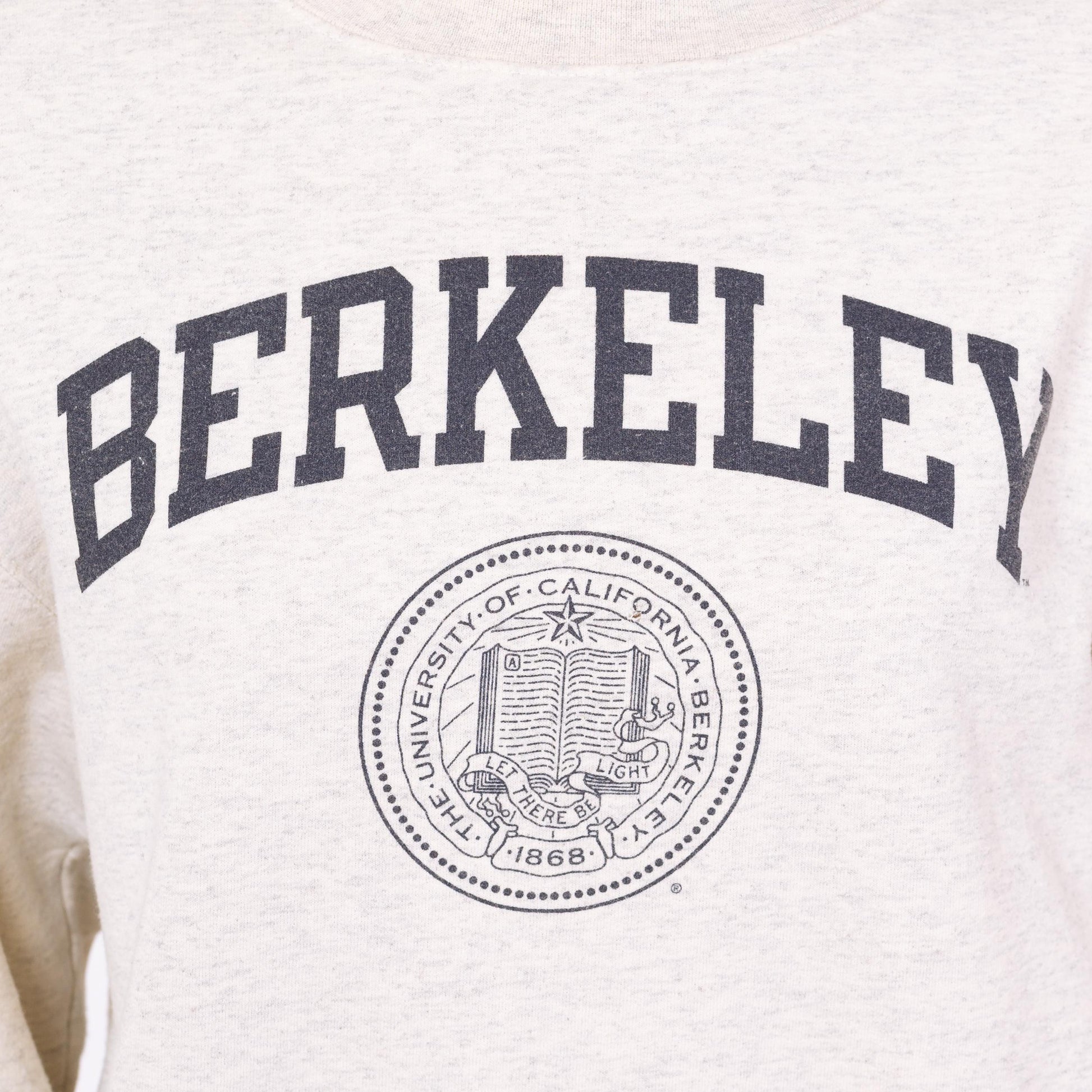 Vintage 90s UC Berkeley Champion Sweatshirt - Men's Medium, Women's Large | University Of California Collegiate Heather Grey Crew Neck