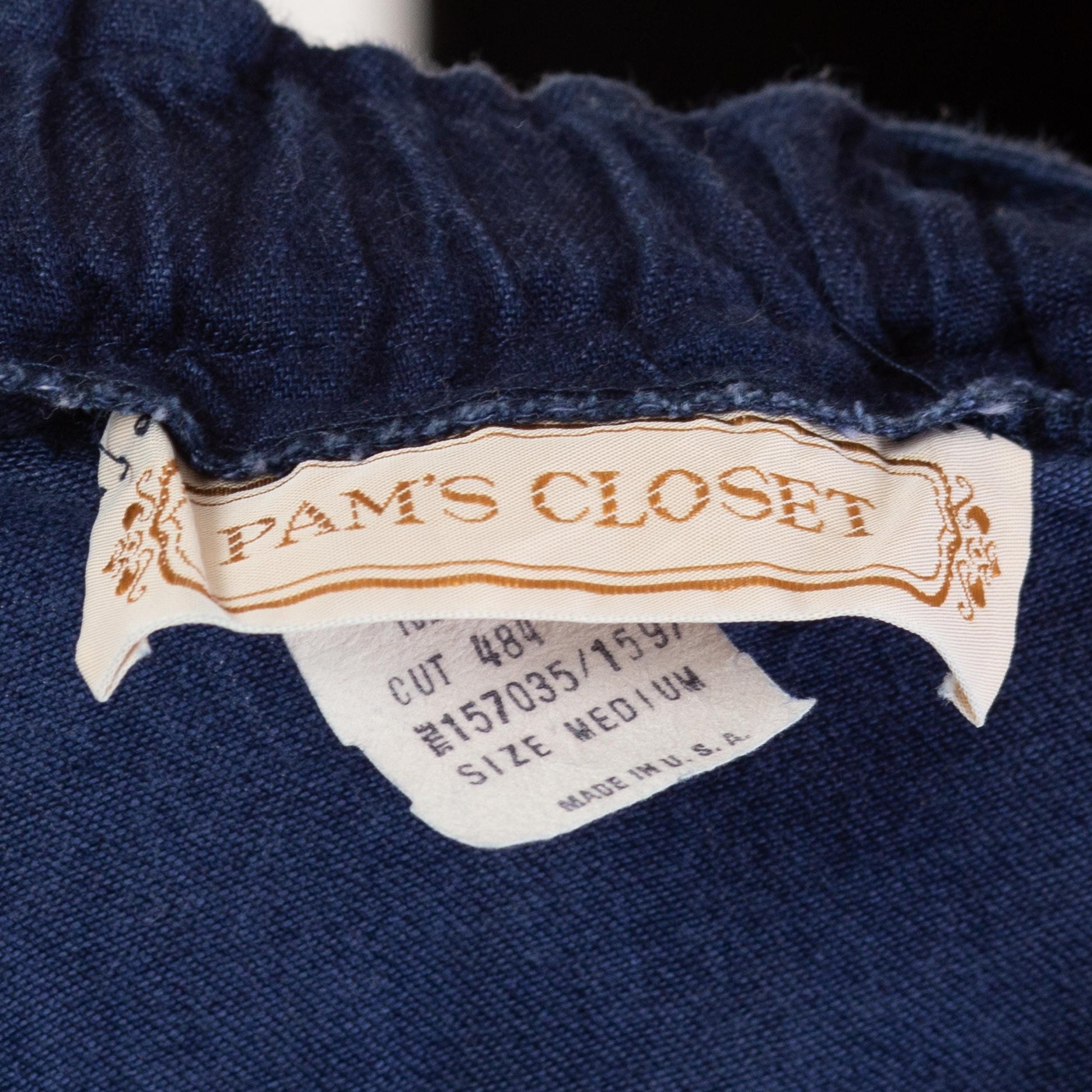 Vintage 70s Dark Wash Denim Pinafore Romper - Medium | Retro Chambray Sleeveless Apron Overall Playsuit