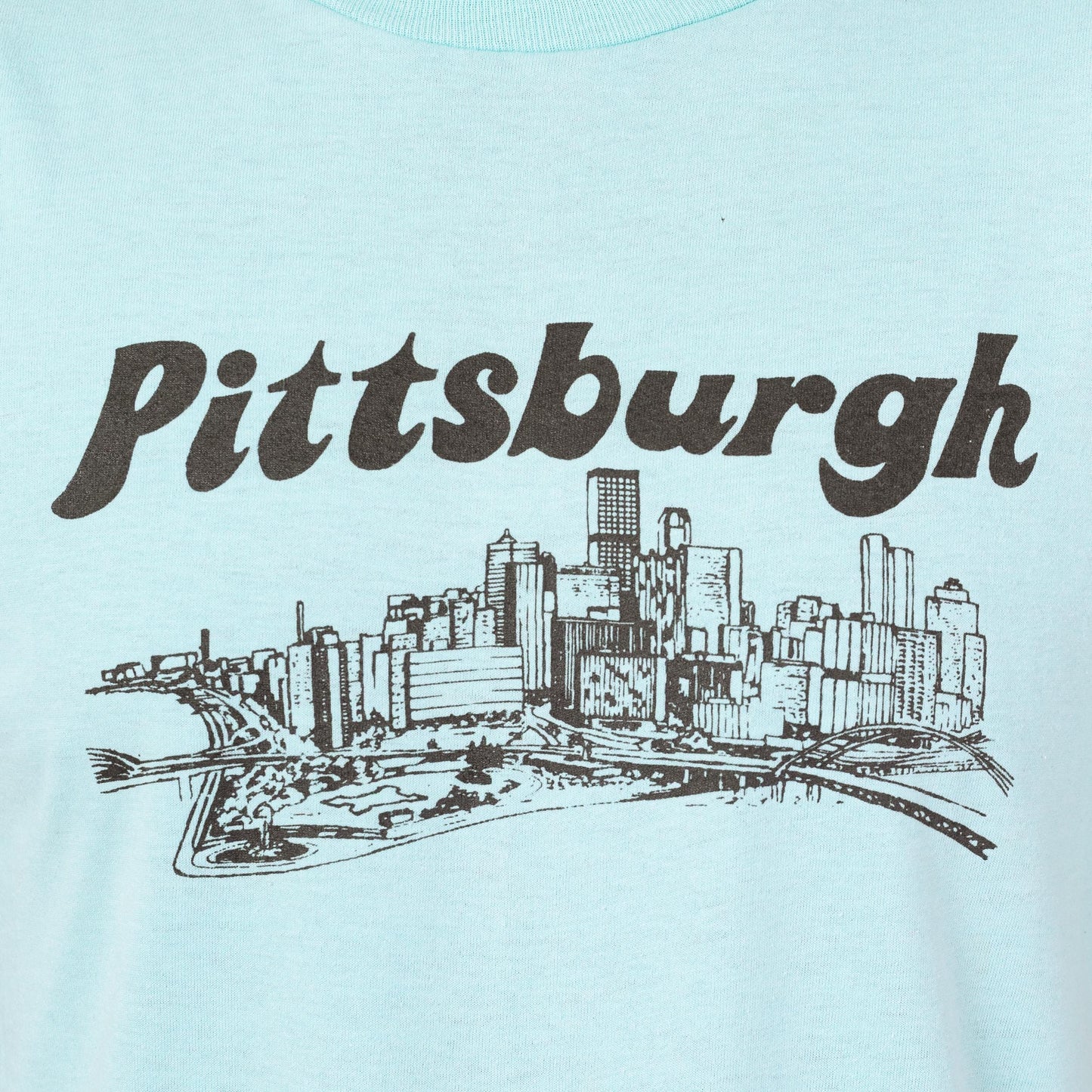 Vintage 90s Pittsburgh Skyline Tourist T Shirt - Large | Pennsylvania Graphic Blue Souvenir Tee