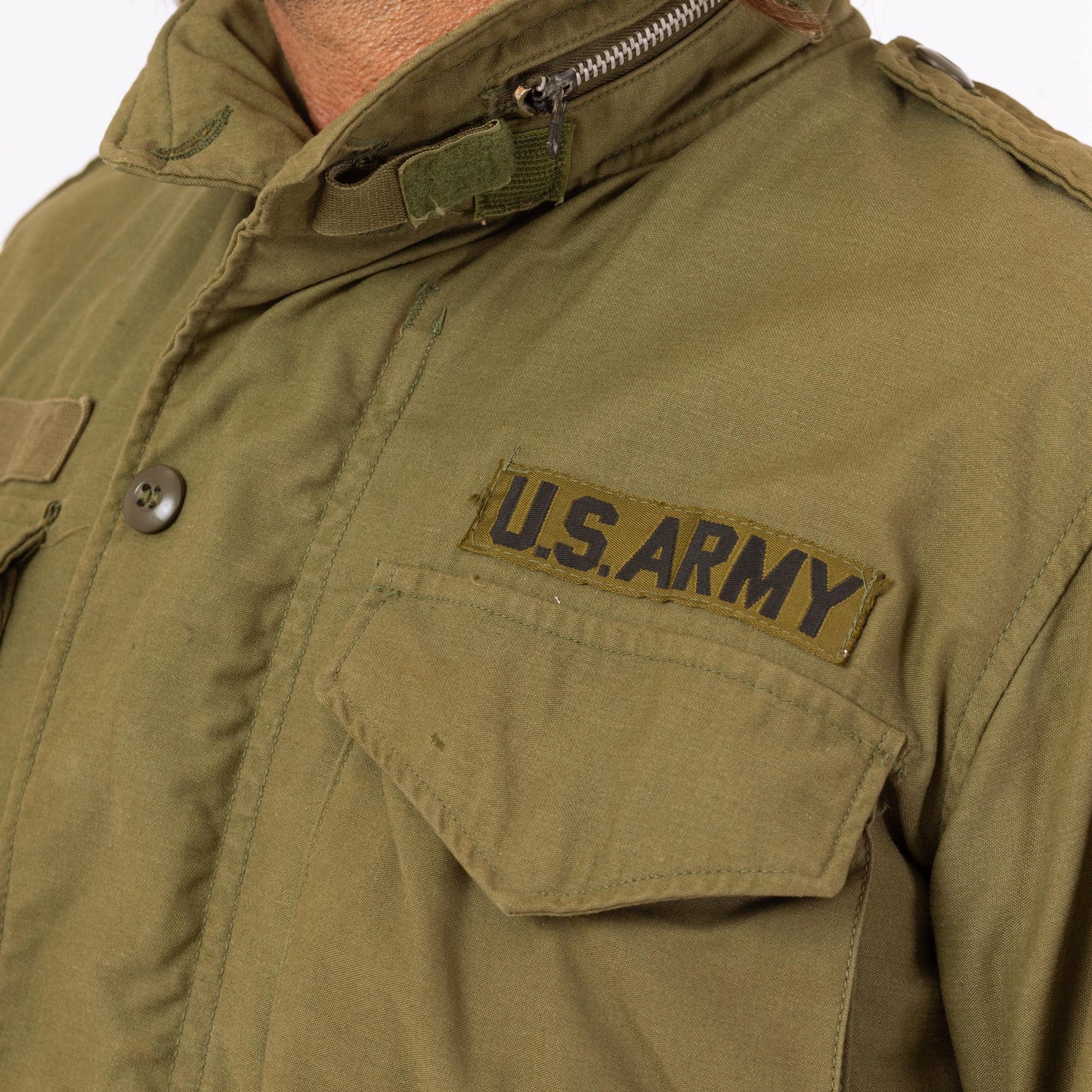 Vintage 70s M65 US Army Field Jacket - Small Long | OG 107 Hooded Olive Drab Vietnam Era Military M-65 Coat